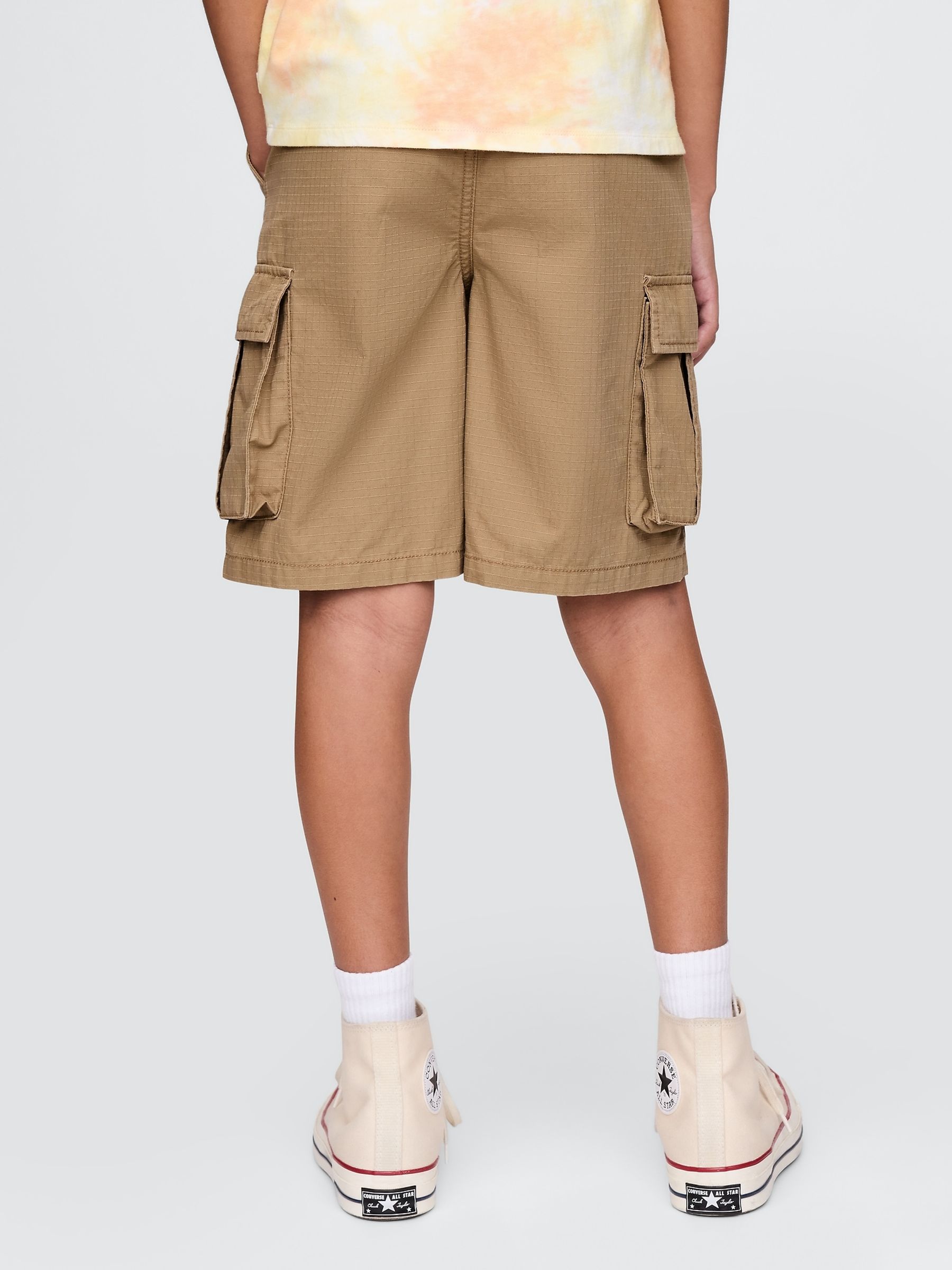 Brown Ripstop Easy Cargo Shorts (4-13yrs) - Image 2 of 4