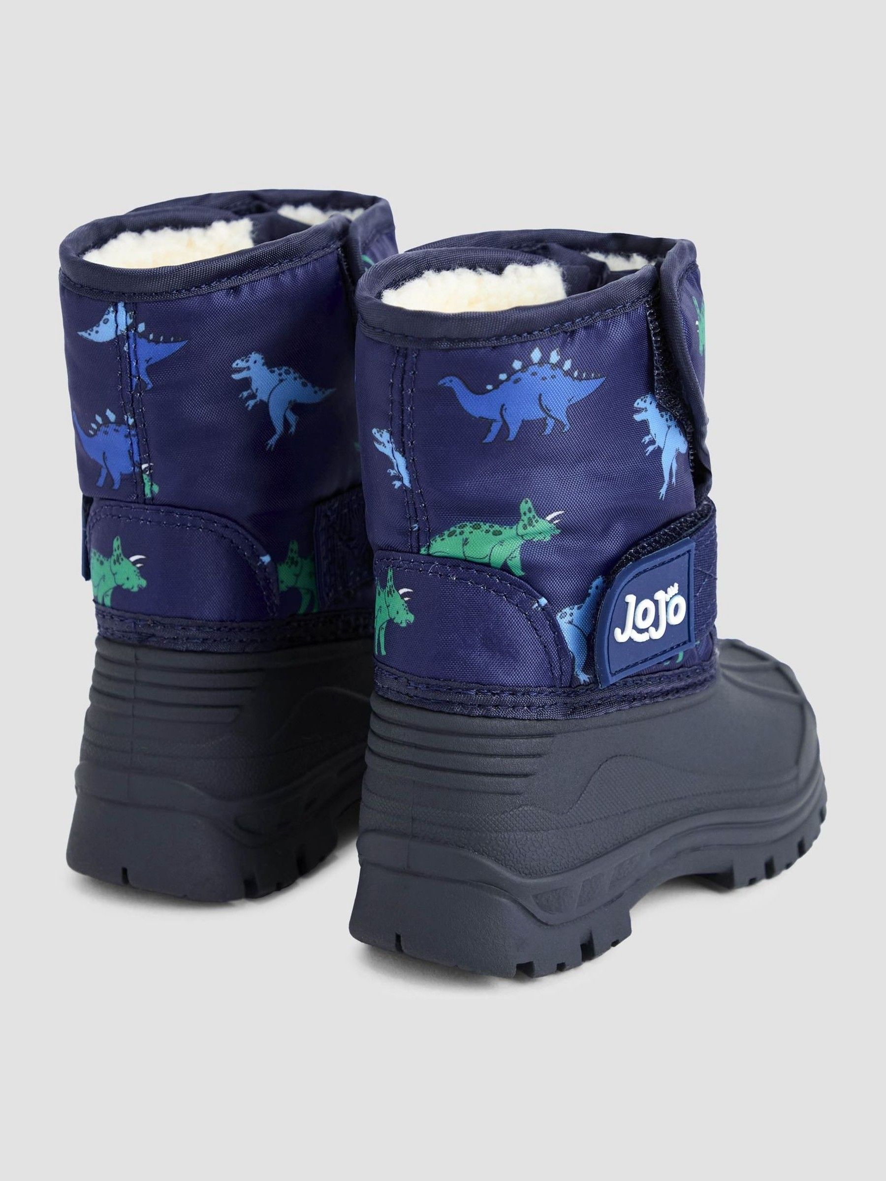 Navy Dino Cosy Snow Boots - Image 2 of 4