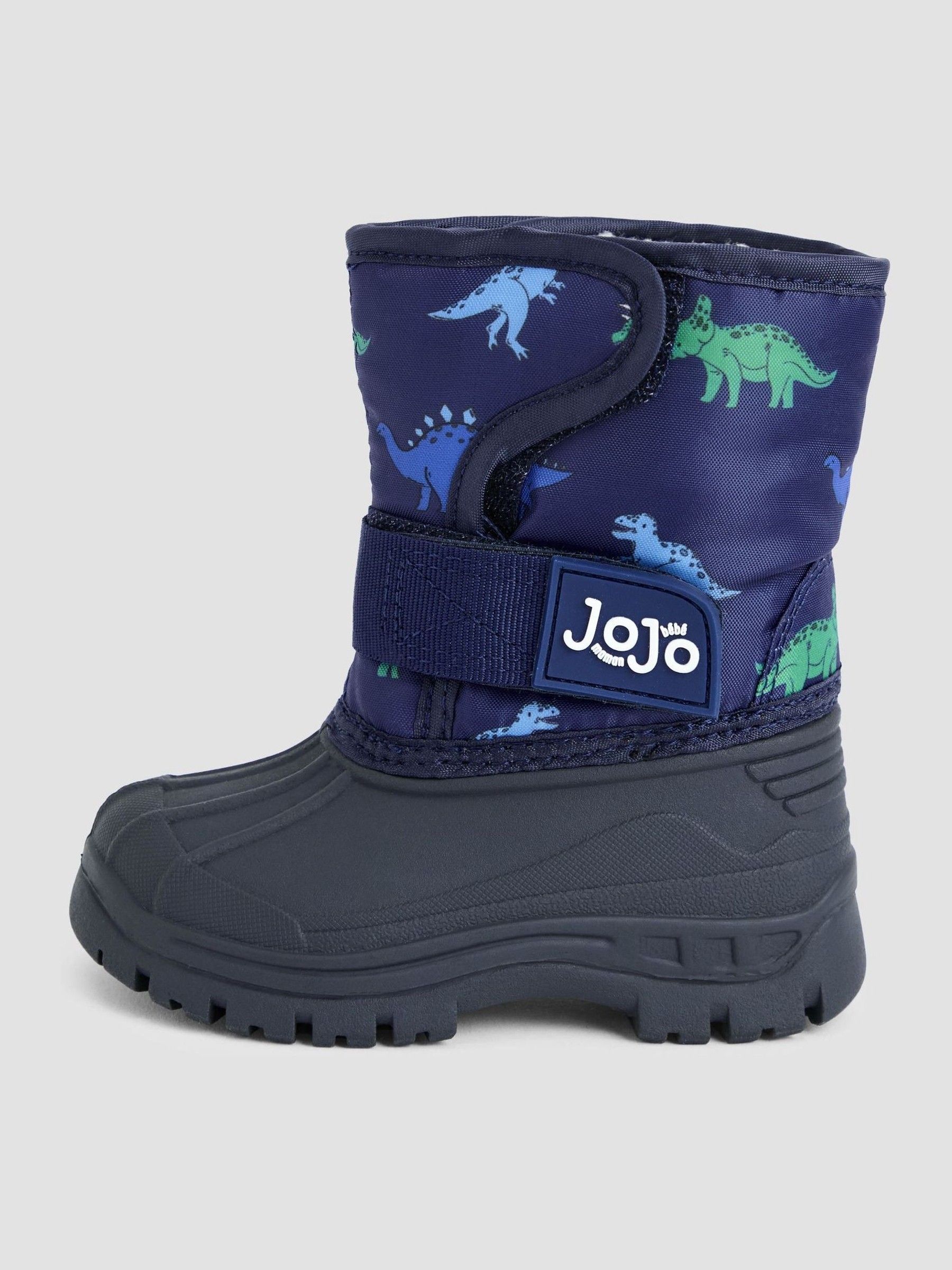 Navy Dino Cosy Snow Boots - Image 4 of 4