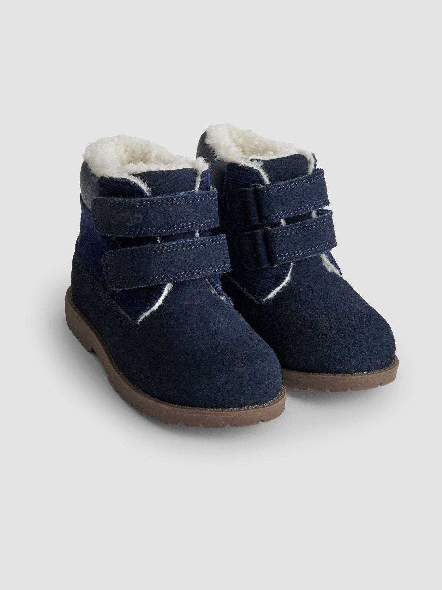 Navy Double Strap Cosy Lined Boots - Image 1 of 4