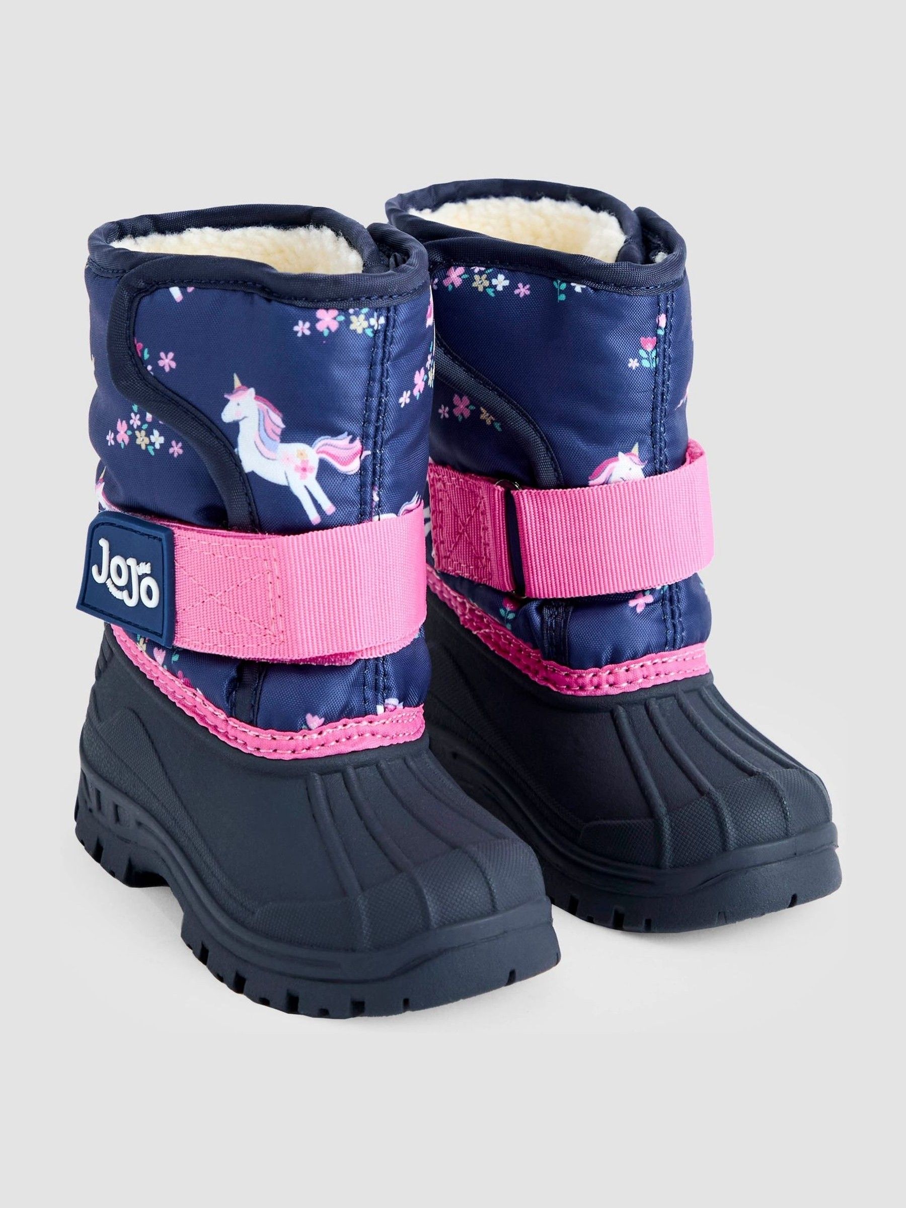 Navy Unicorn Alpine Snow Boots JoJo Maman Bébé