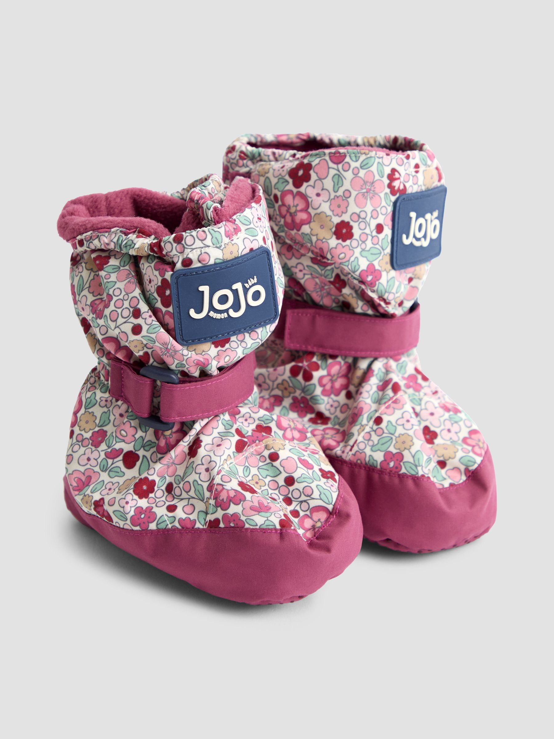 Pink Ditsy Fleece Lined Booties - Image 1 of 4