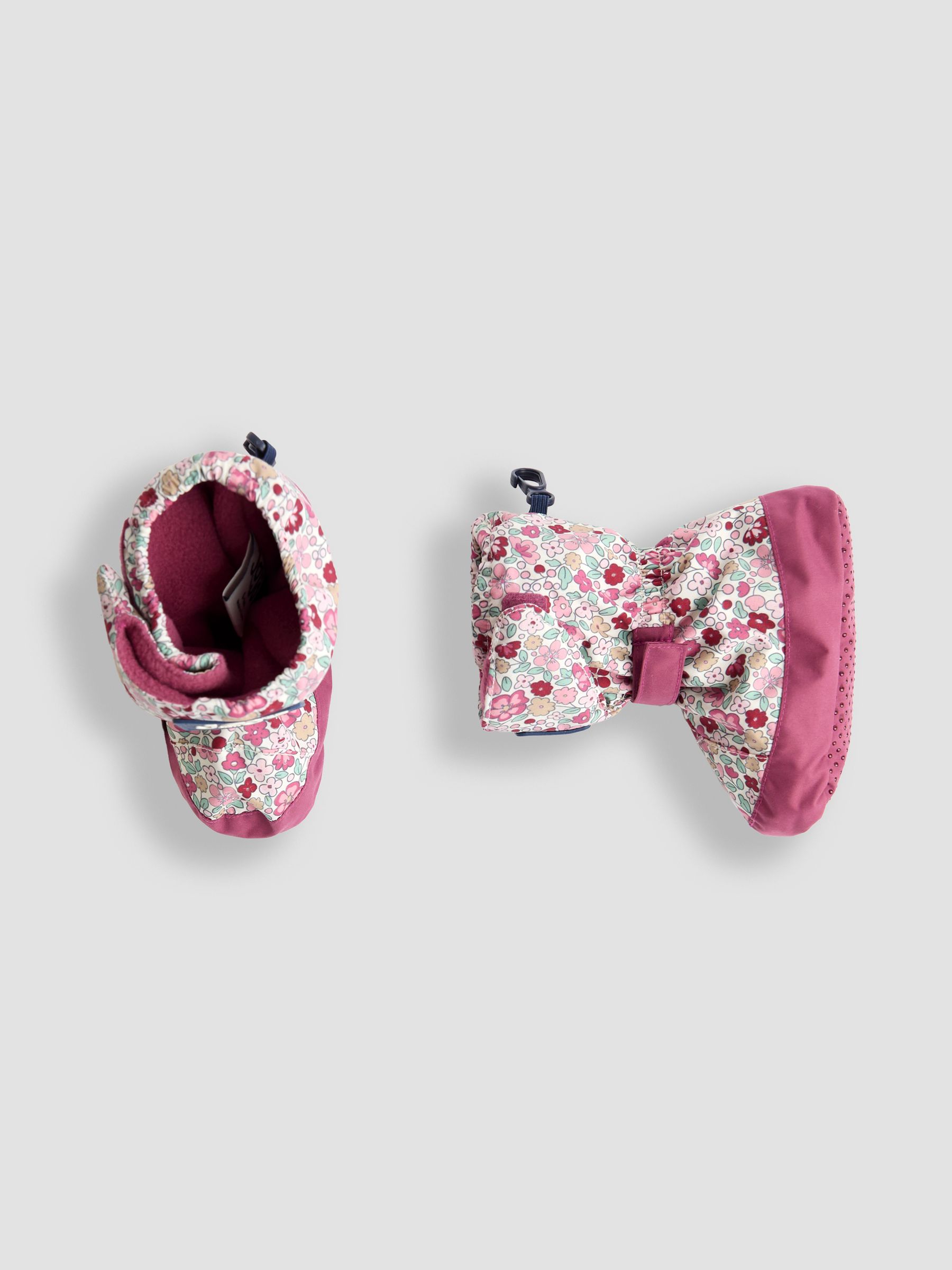 Pink Ditsy Fleece Lined Booties - Image 3 of 4