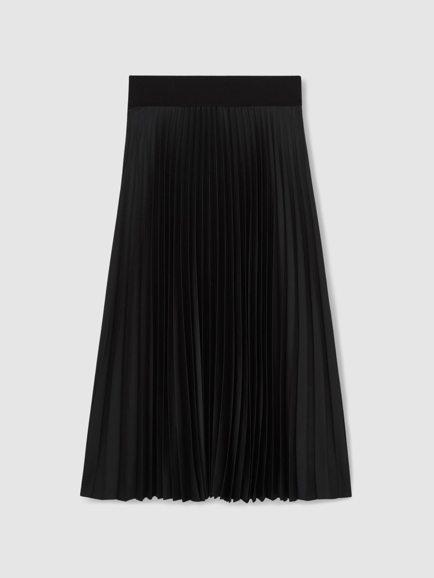 Pleated Midi Skirt in Black - Image 2 of 6