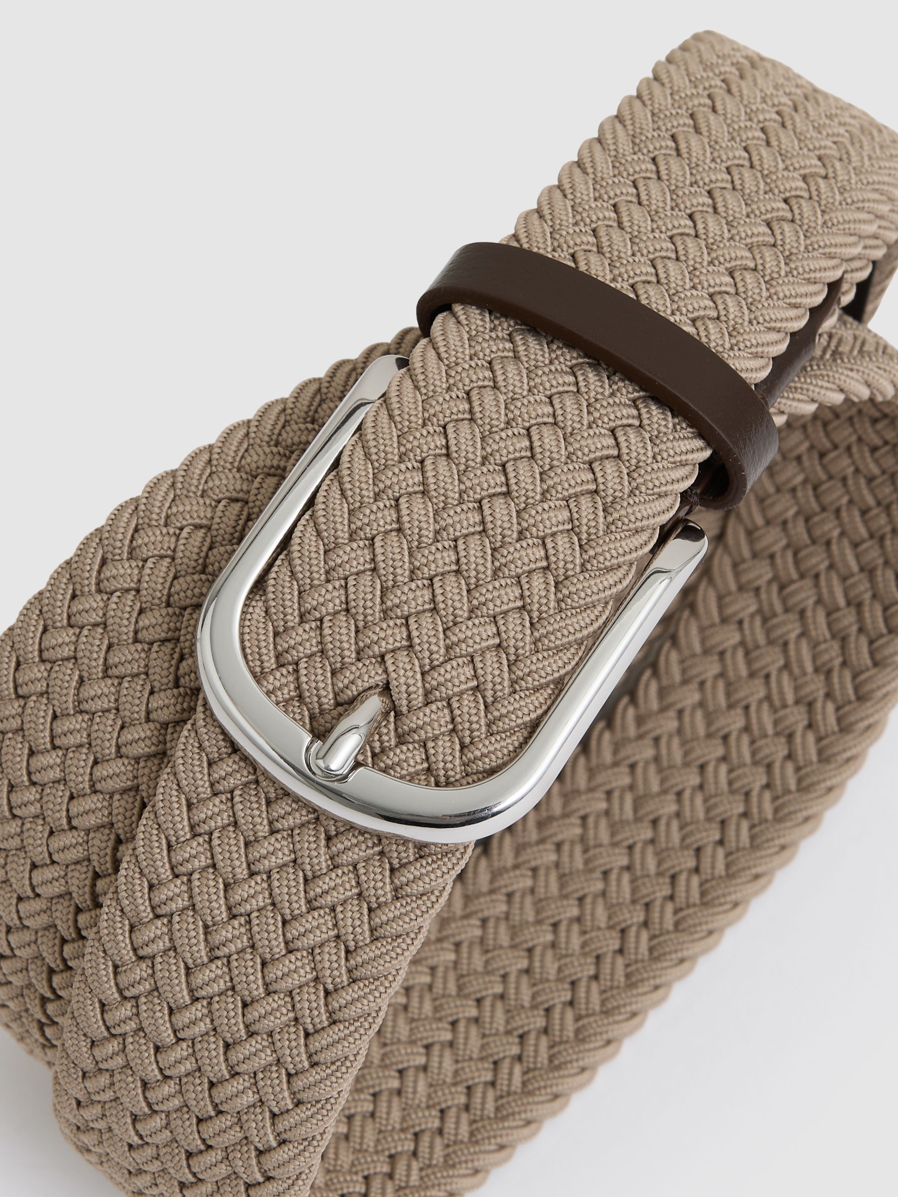 Basket Weave Belt in Stone - image 2