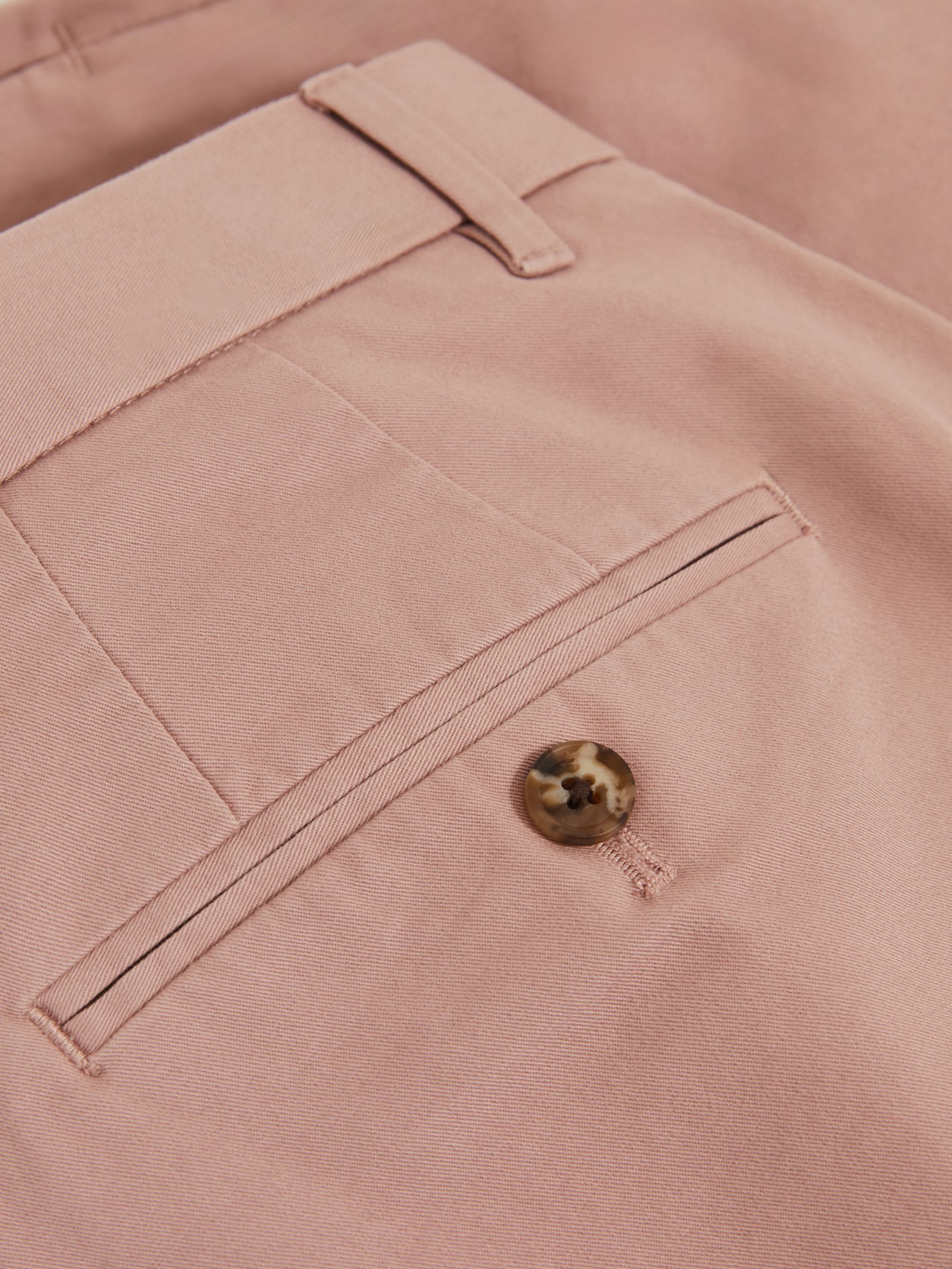 Cotton Chino Shorts with Stretch in Rose Pink - Image 6 of 6