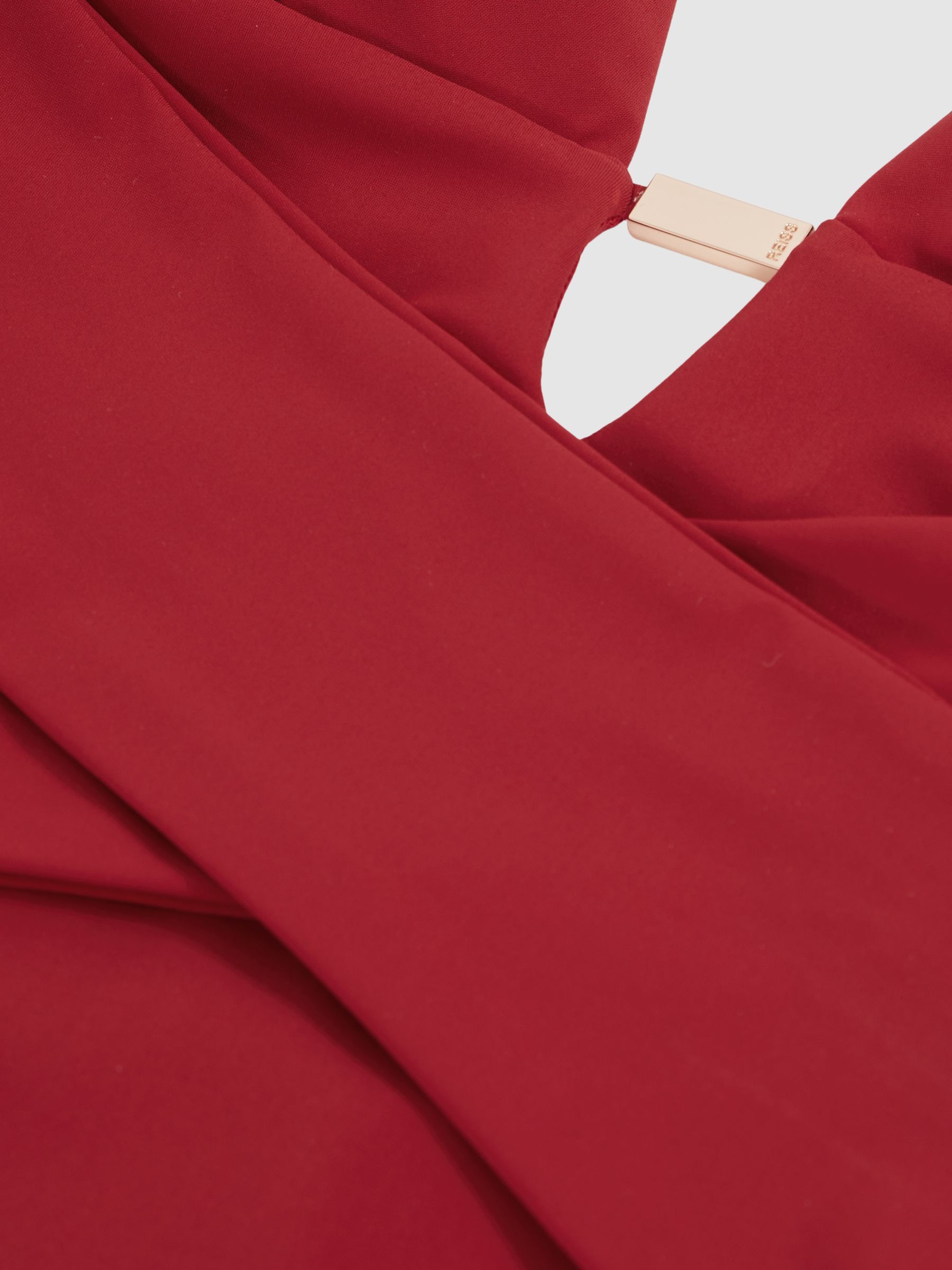 Plunge Halterneck Swimsuit in Dark Red - Image 6 of 6