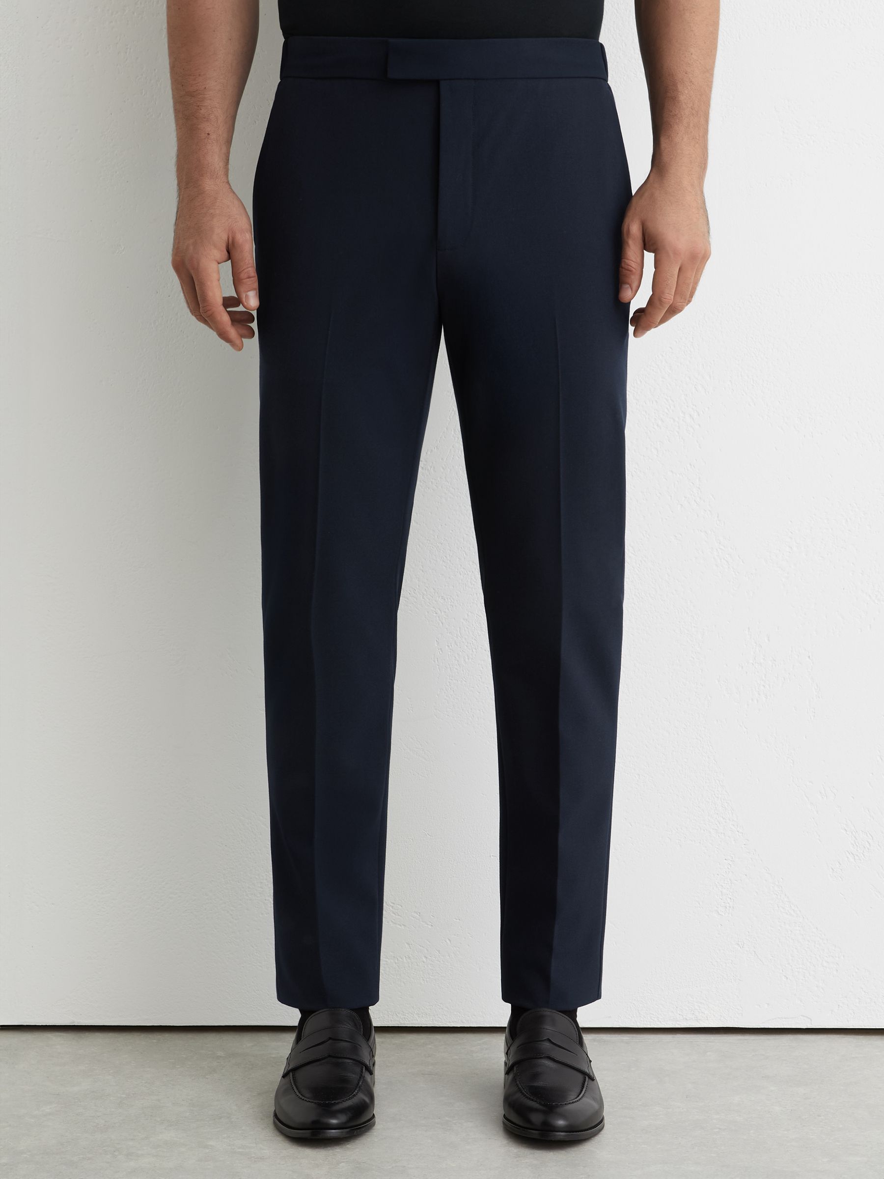Stretch Slim-Fit Drawstring Trousers in Navy - image 4