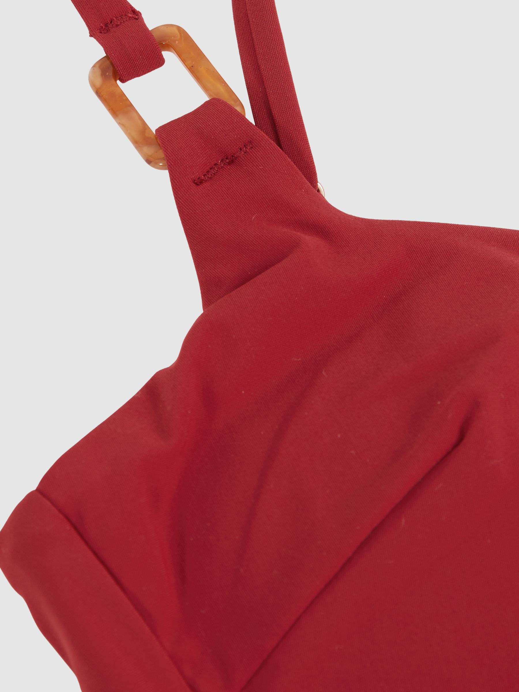 Cut-Out Detail Bikini Top in Dark Red - Image 5 of 5