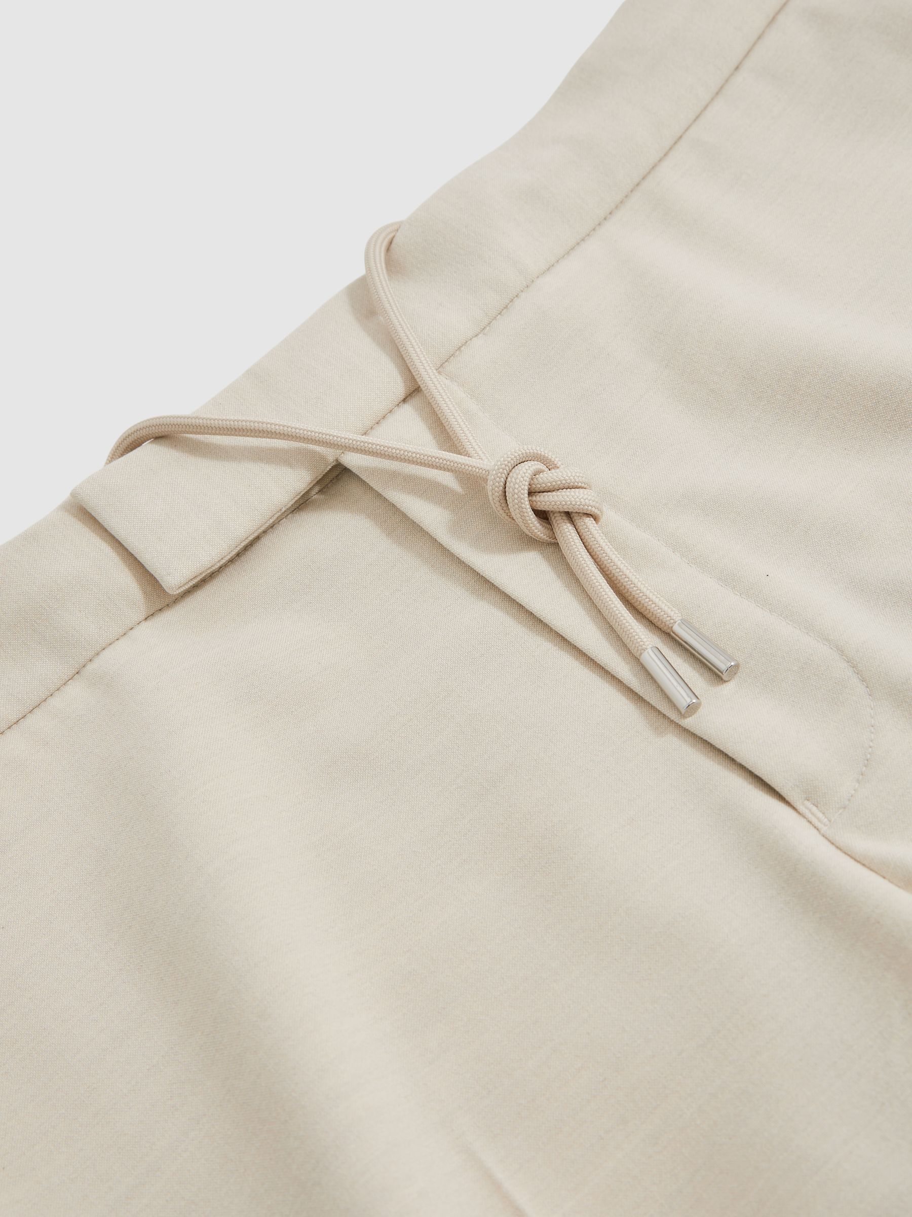 Slim-Fit Drawcord Trousers in Stone - Image 7 of 7