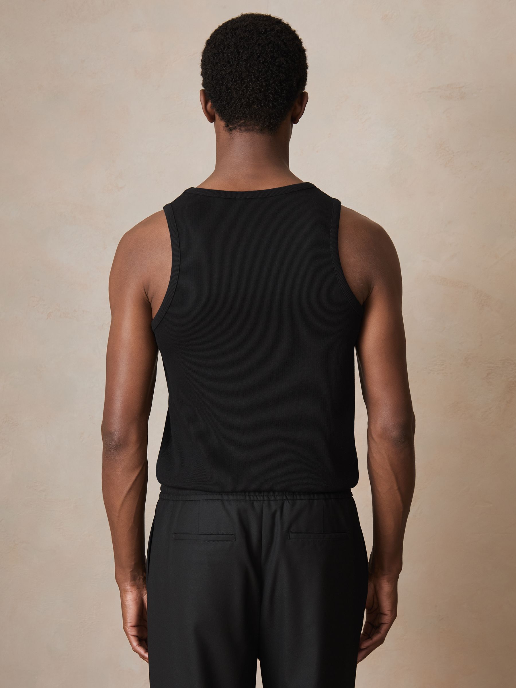 Reiss | Ché Logo-Embroidered Vest in Black - Image 5 of 6