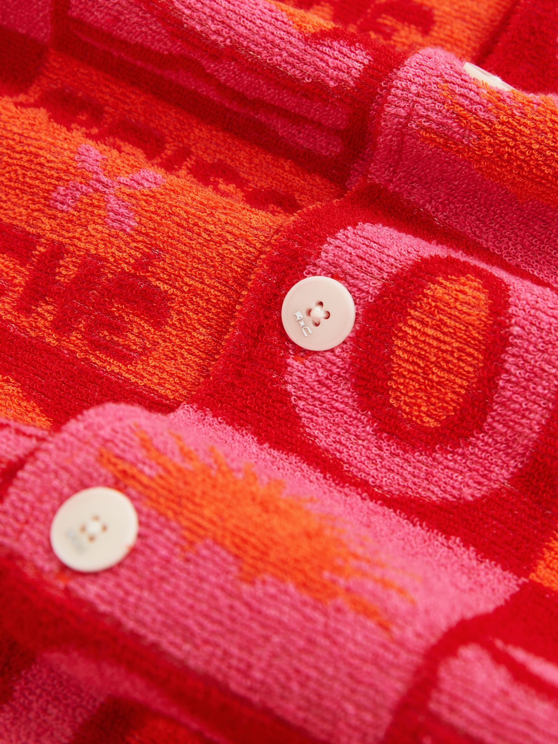 Reiss | Ché Sunset Towelling Shirt in Pink - Image 8 of 8