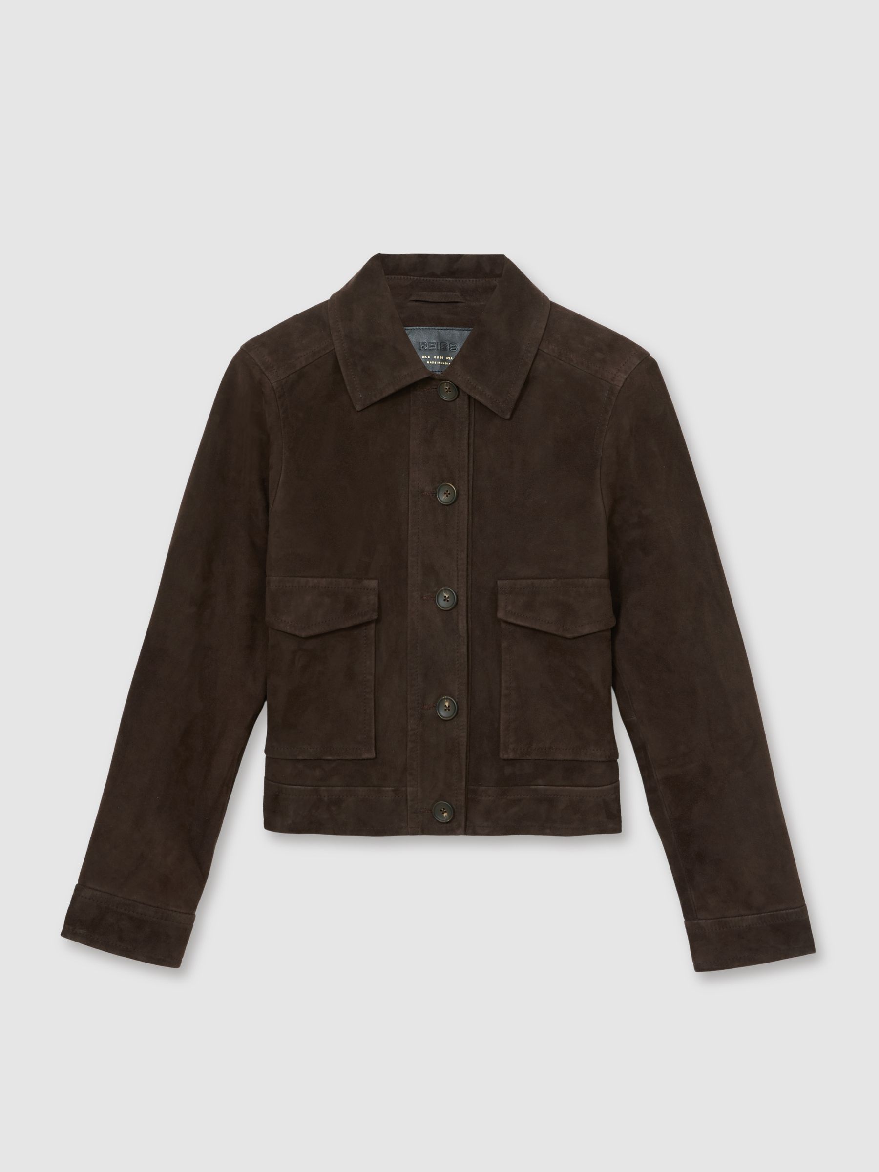Trucker Jacket in Chocolate Brown - Image 2 of 6
