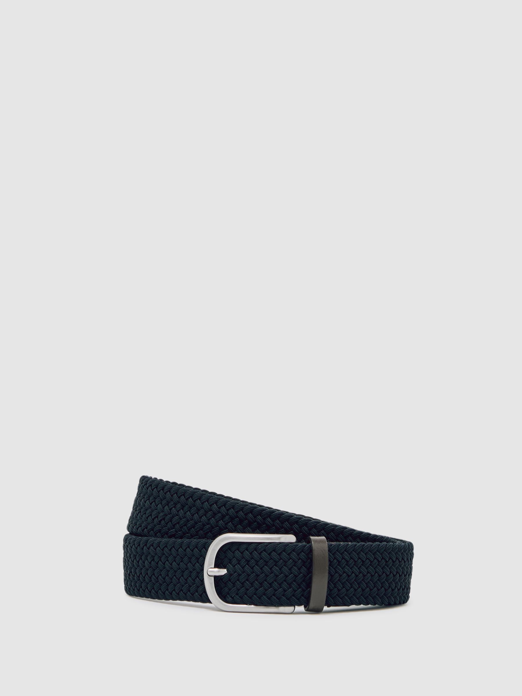 Basket Weave Belt in Navy - Image 2 of 6