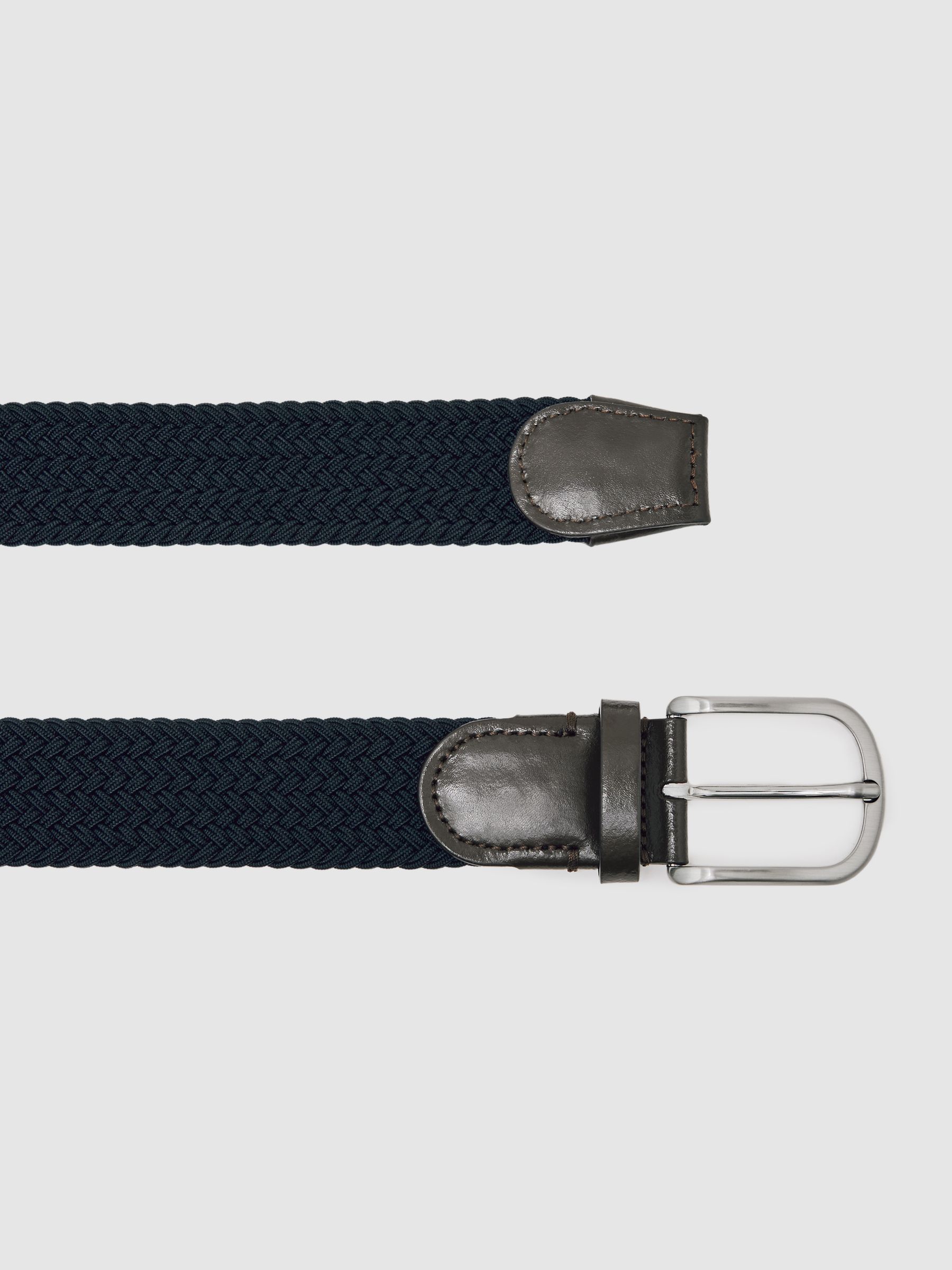 Basket Weave Belt in Navy - Image 4 of 6
