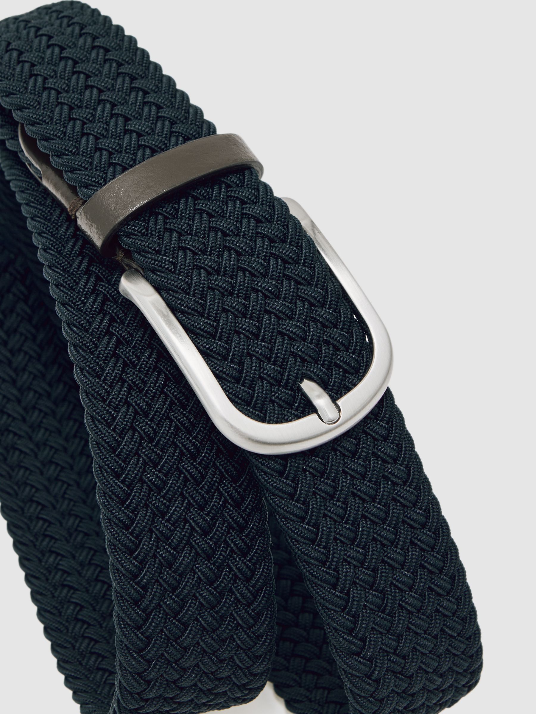 Basket Weave Belt in Navy - Image 5 of 6