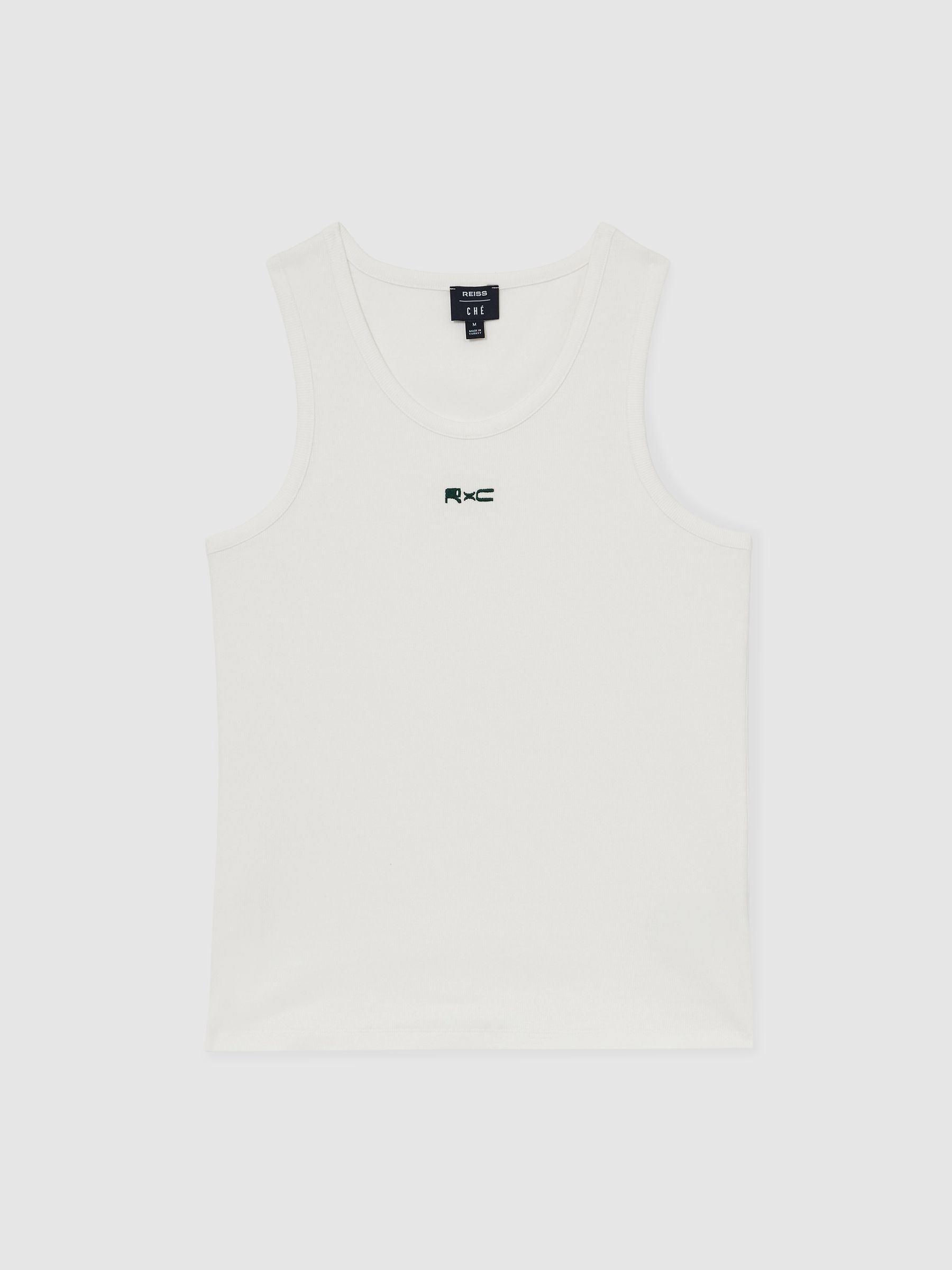 Reiss | Ché Logo-Embroidered Vest in White - Image 2 of 7