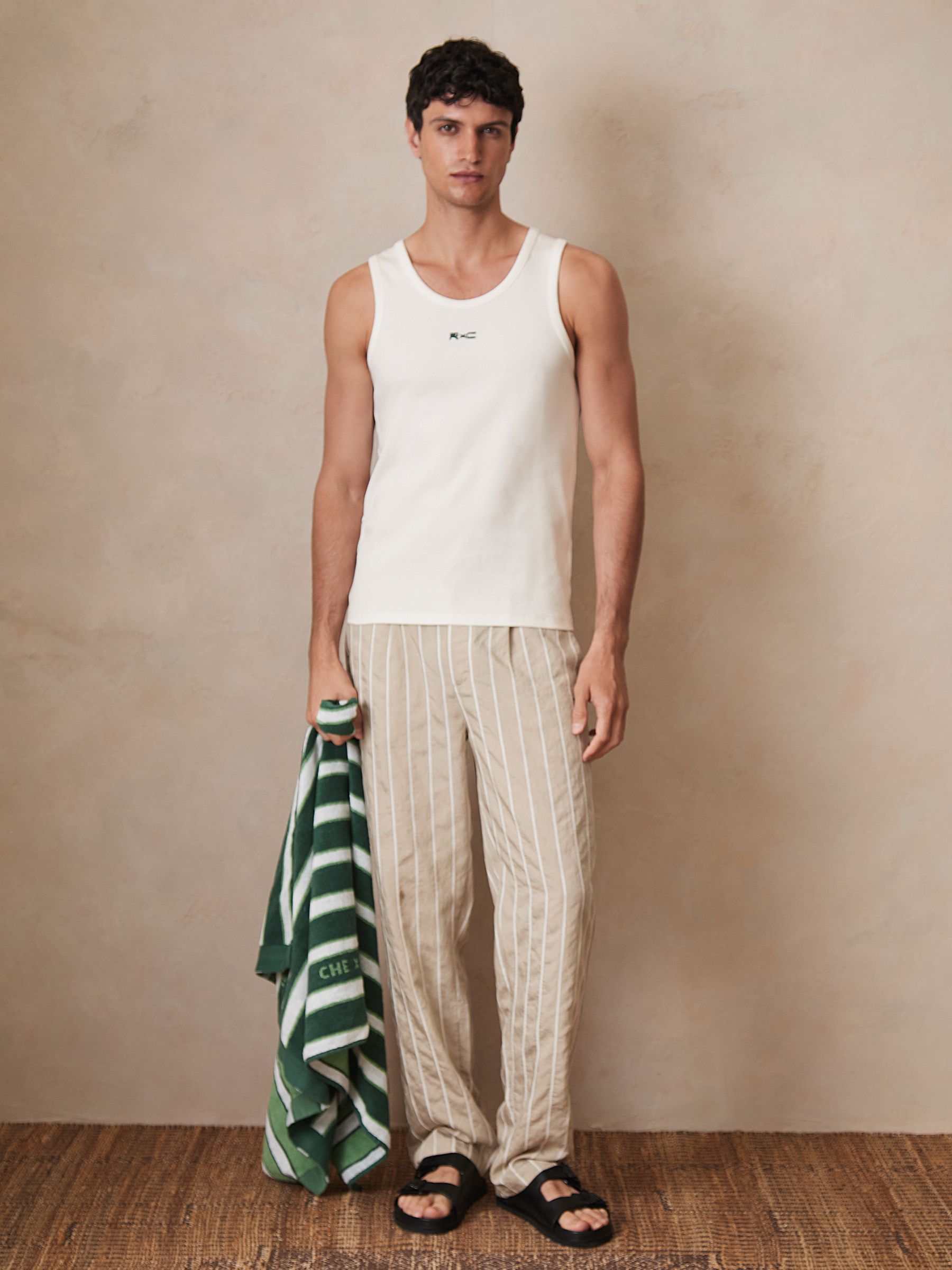 Reiss | Ché Logo-Embroidered Vest in White - Image 3 of 7