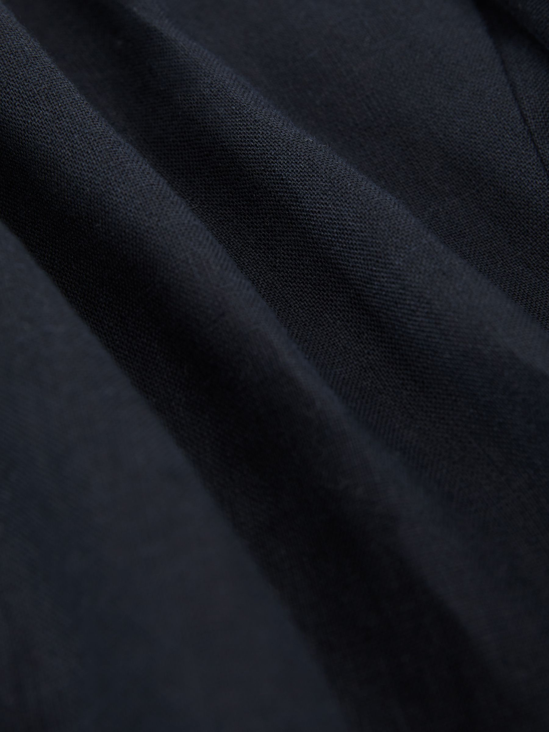 Linen Double-Breasted Suit Slim-Fit Blazer in Navy - Image 10 of 10
