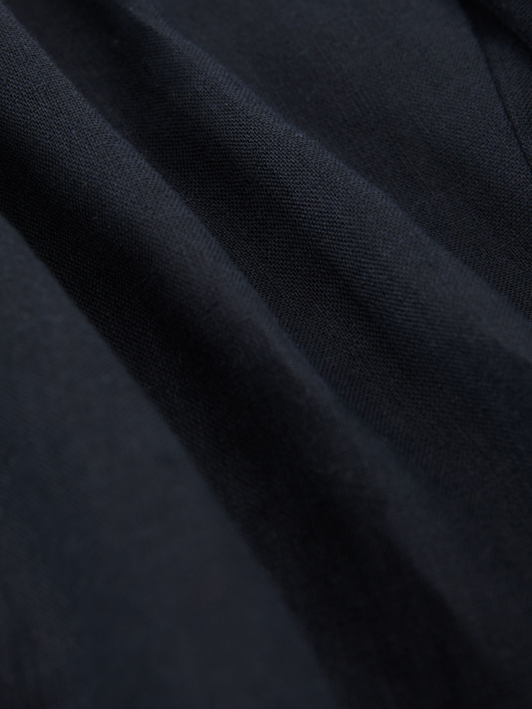 Linen Double-Breasted Suit Slim-Fit Blazer in Navy - Image 8 of 10