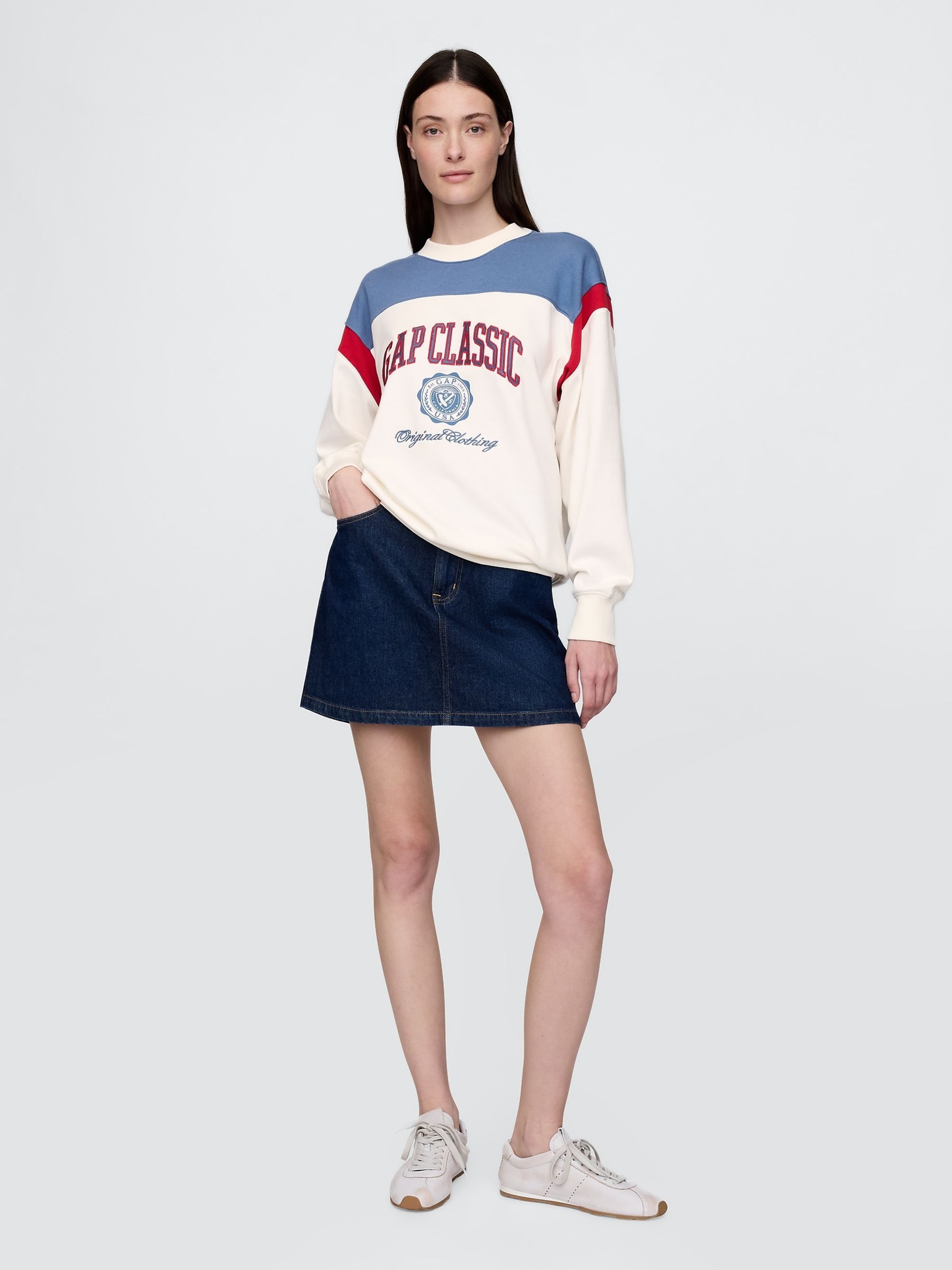 Cream Vintage Soft French Terry Logo Sweatshirt - Image 3 of 5