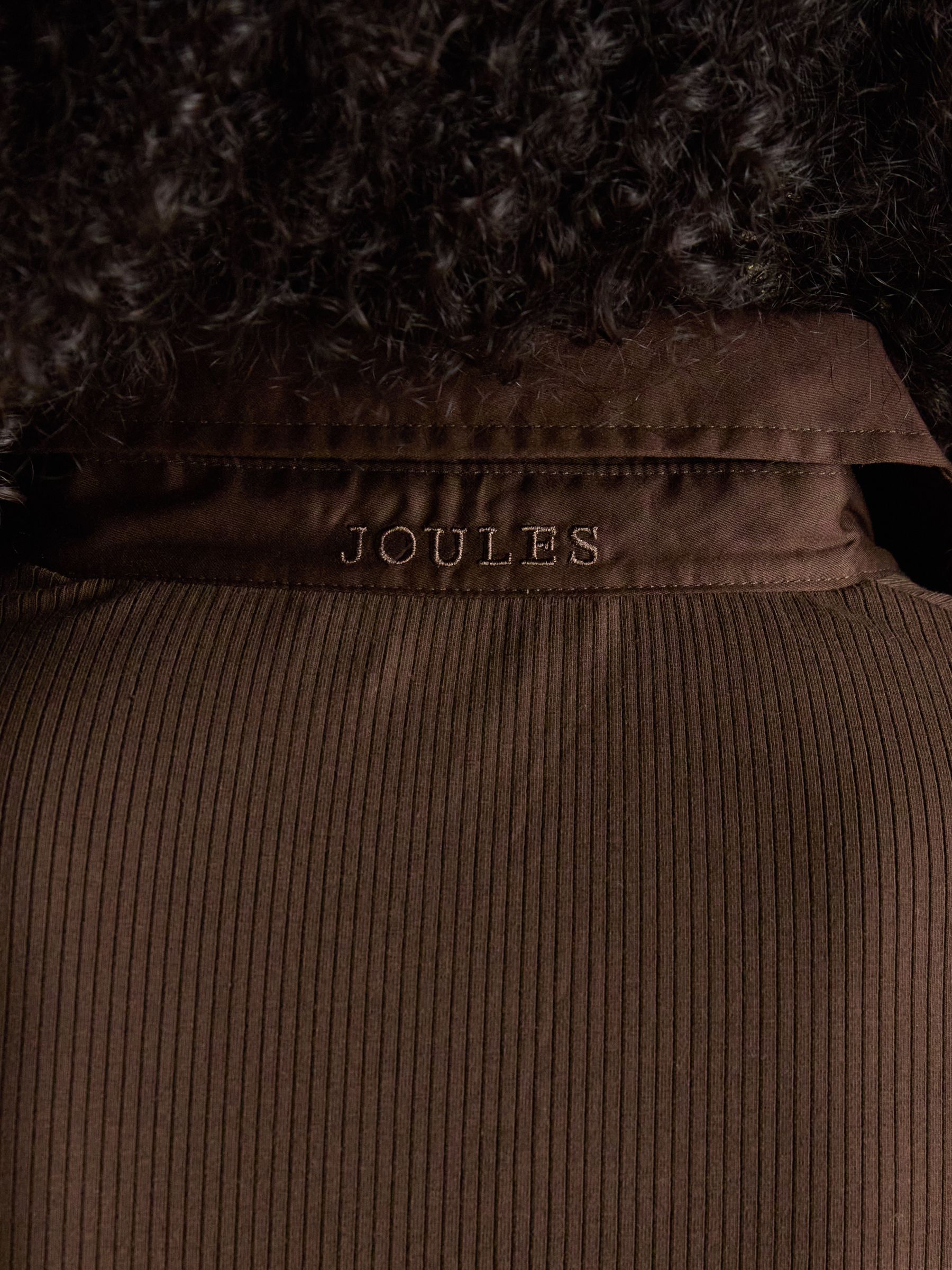 Anita Chocolate Brown Cotton-Rich Long Sleeve Ribbed Jersey Shirt - Image 8 of 9