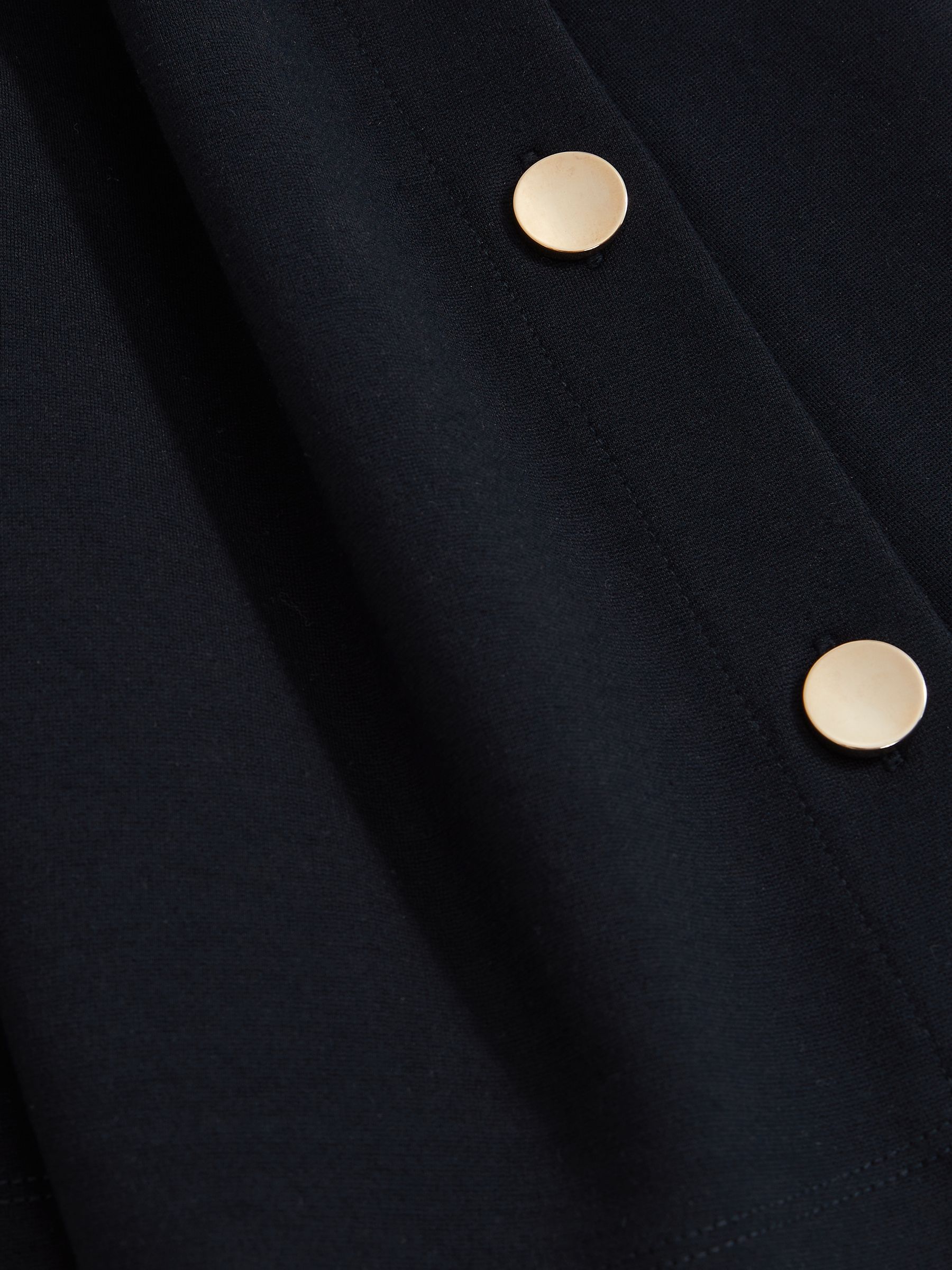 Button Side Sleeveless Top in Navy - Image 6 of 6