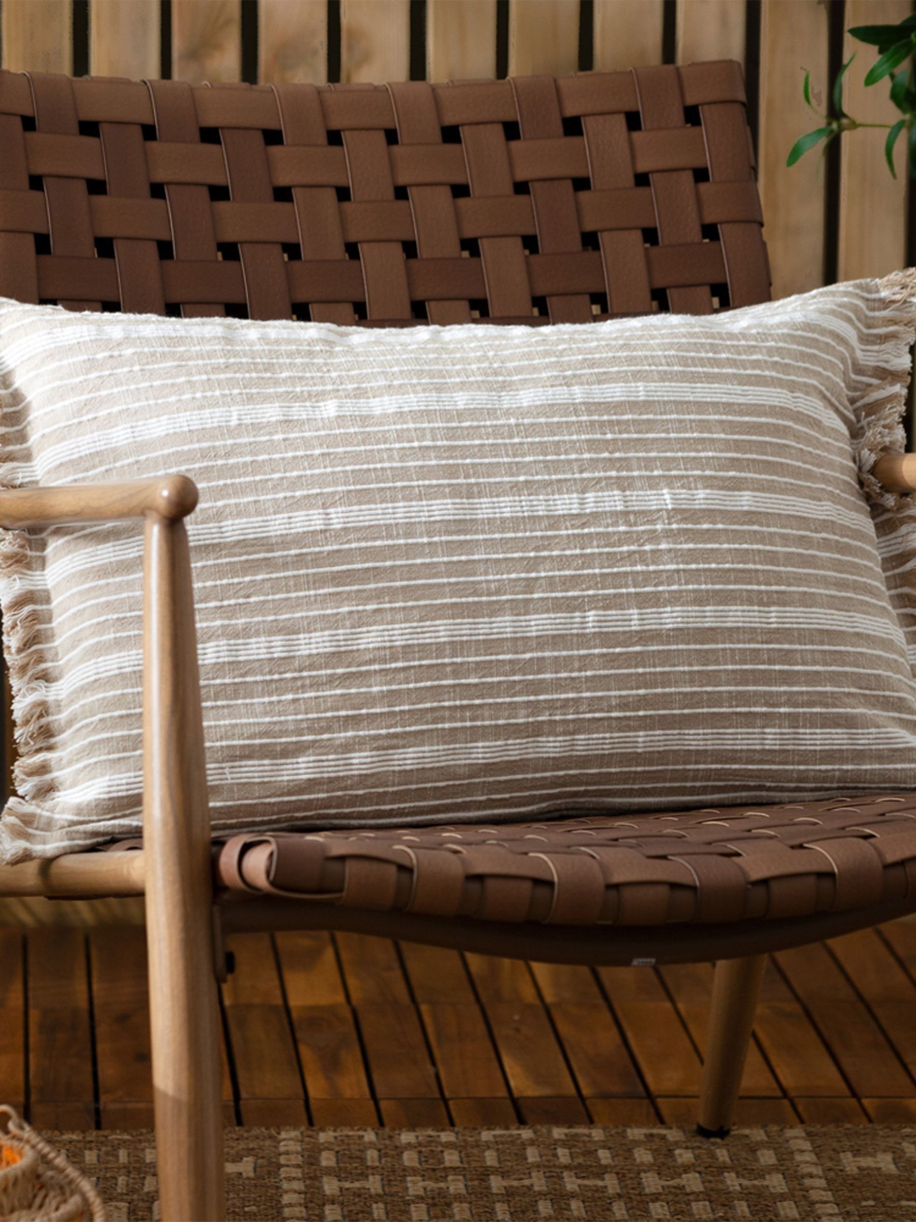 Yard Natural Tide Textured Stripe Outdoor Cushion - Image 1 of 5