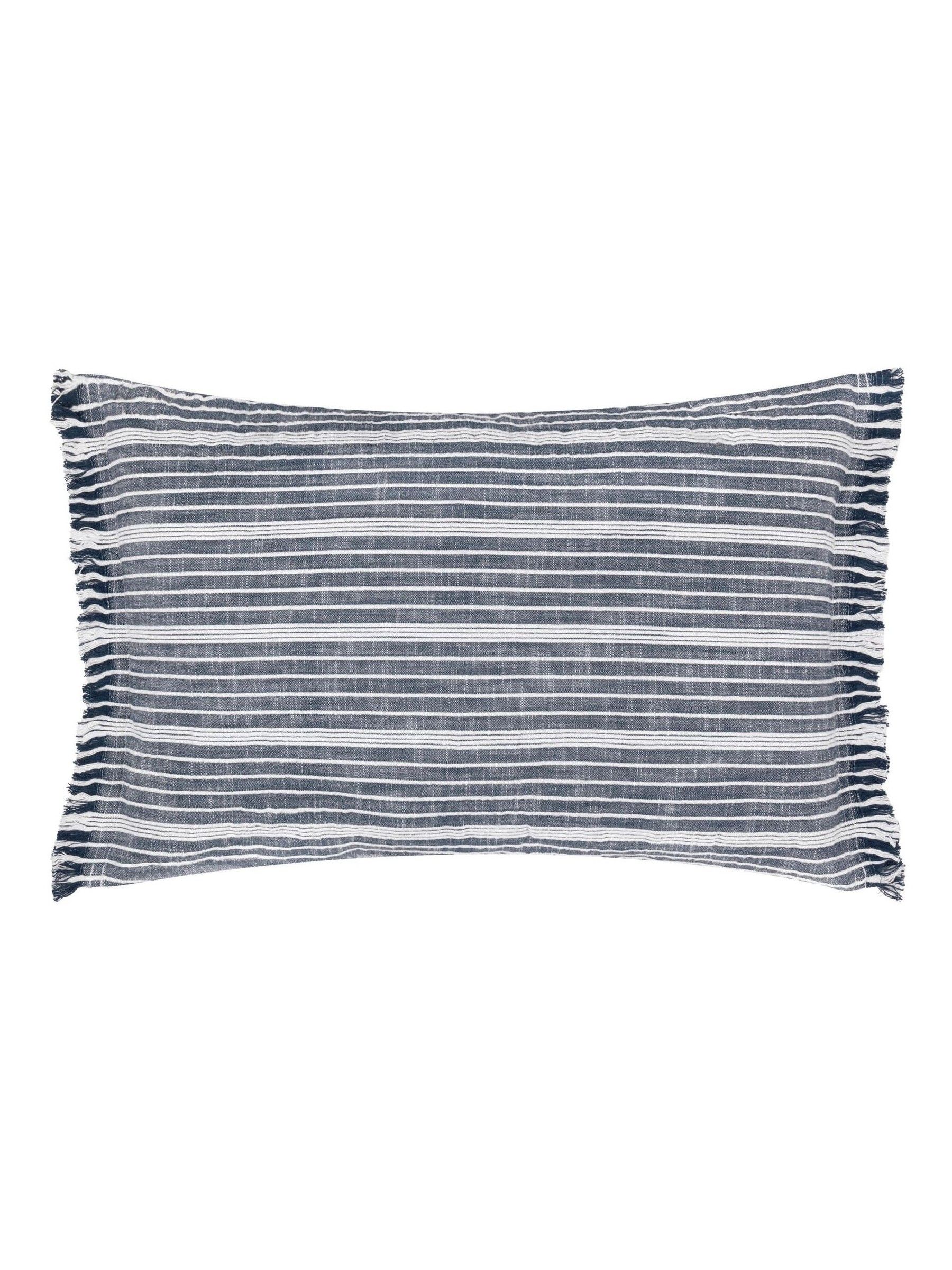 Yard Navy Tide Textured Stripe Outdoor Cushion - Image 3 of 5