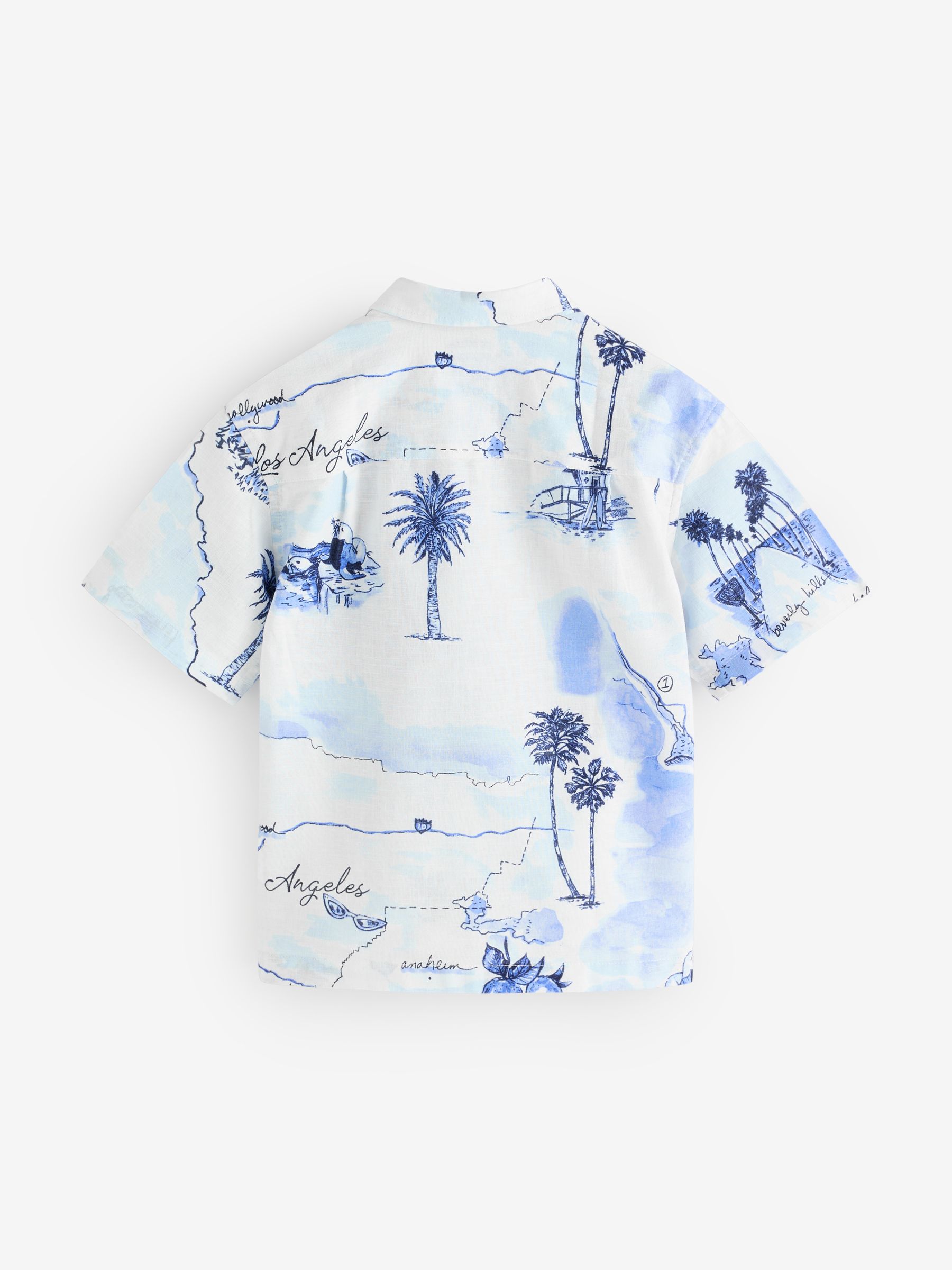 White Linen Cotton Relaxed Shirt (4-13yrs) - Image 1 of 4
