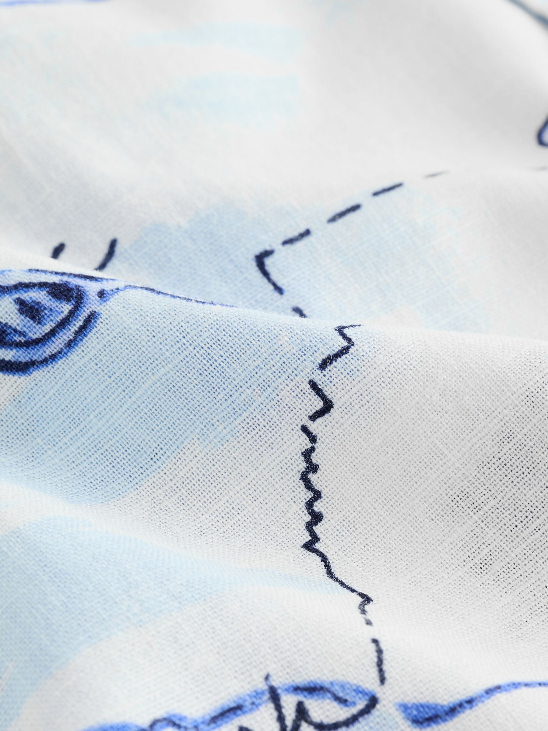 White Linen Cotton Relaxed Shirt (4-13yrs) - Image 4 of 4