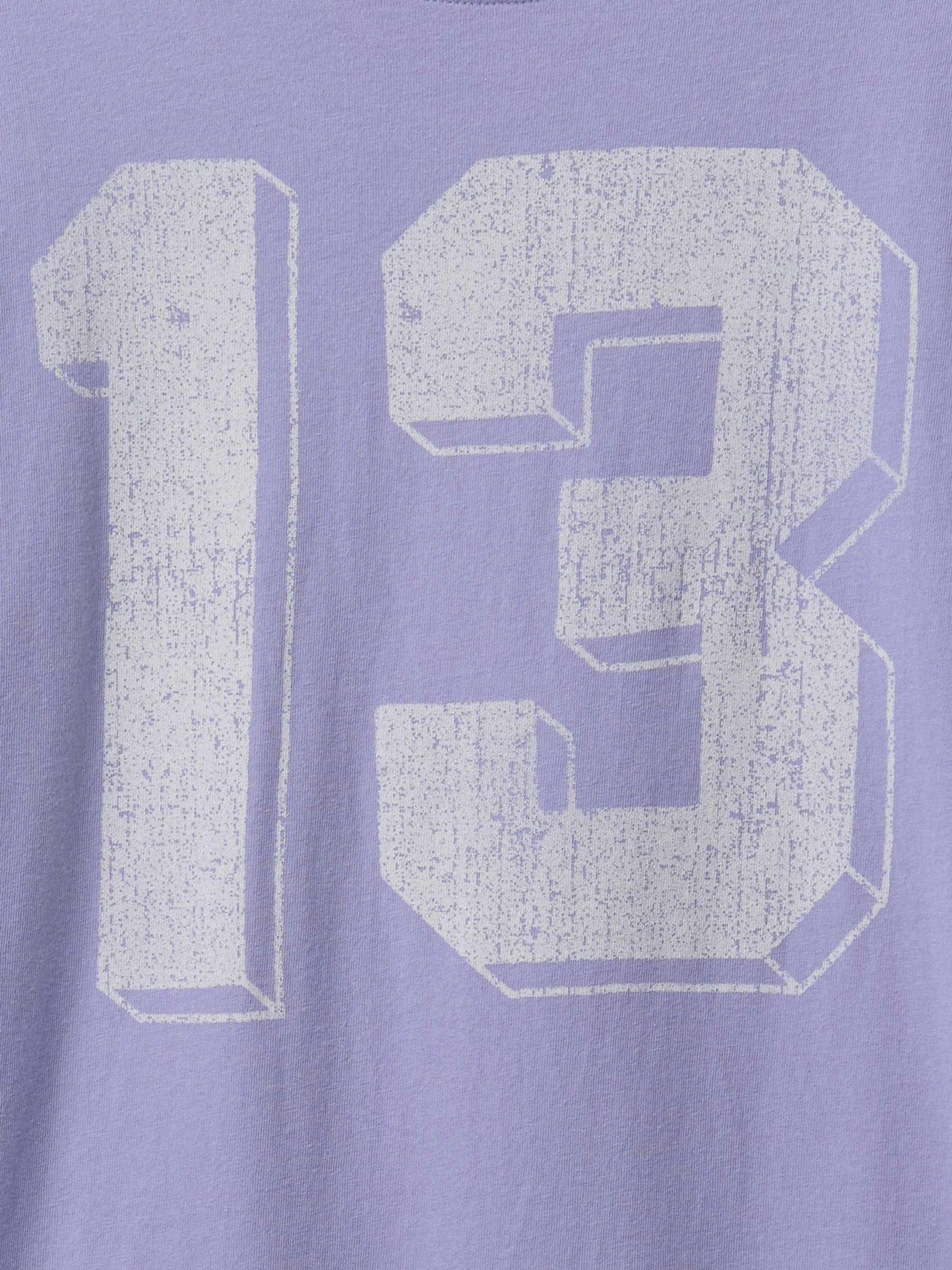 Purple Tunic Varsity Graphic T-Shirt - Image 7 of 7
