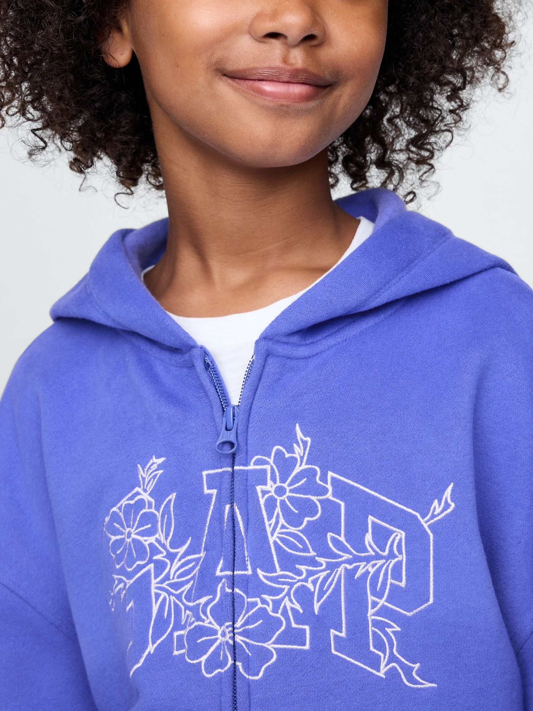 Blue Vintage Soft Logo Zip Hoodie (4-13yrs) - Image 4 of 5