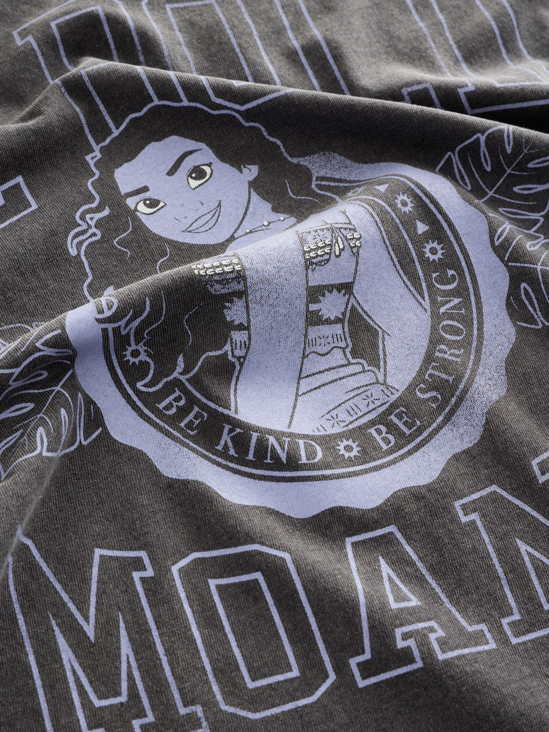 Black Moana Disney Oversized Graphic T-Shirt (4-13yrs) - Image 5 of 6
