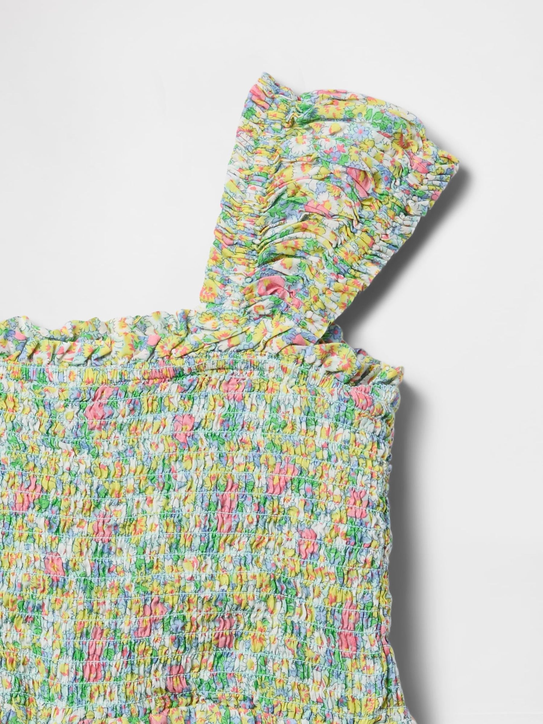 Green Floral Cap-Sleeve Midi Dress (4-13yrs) - Image 4 of 4