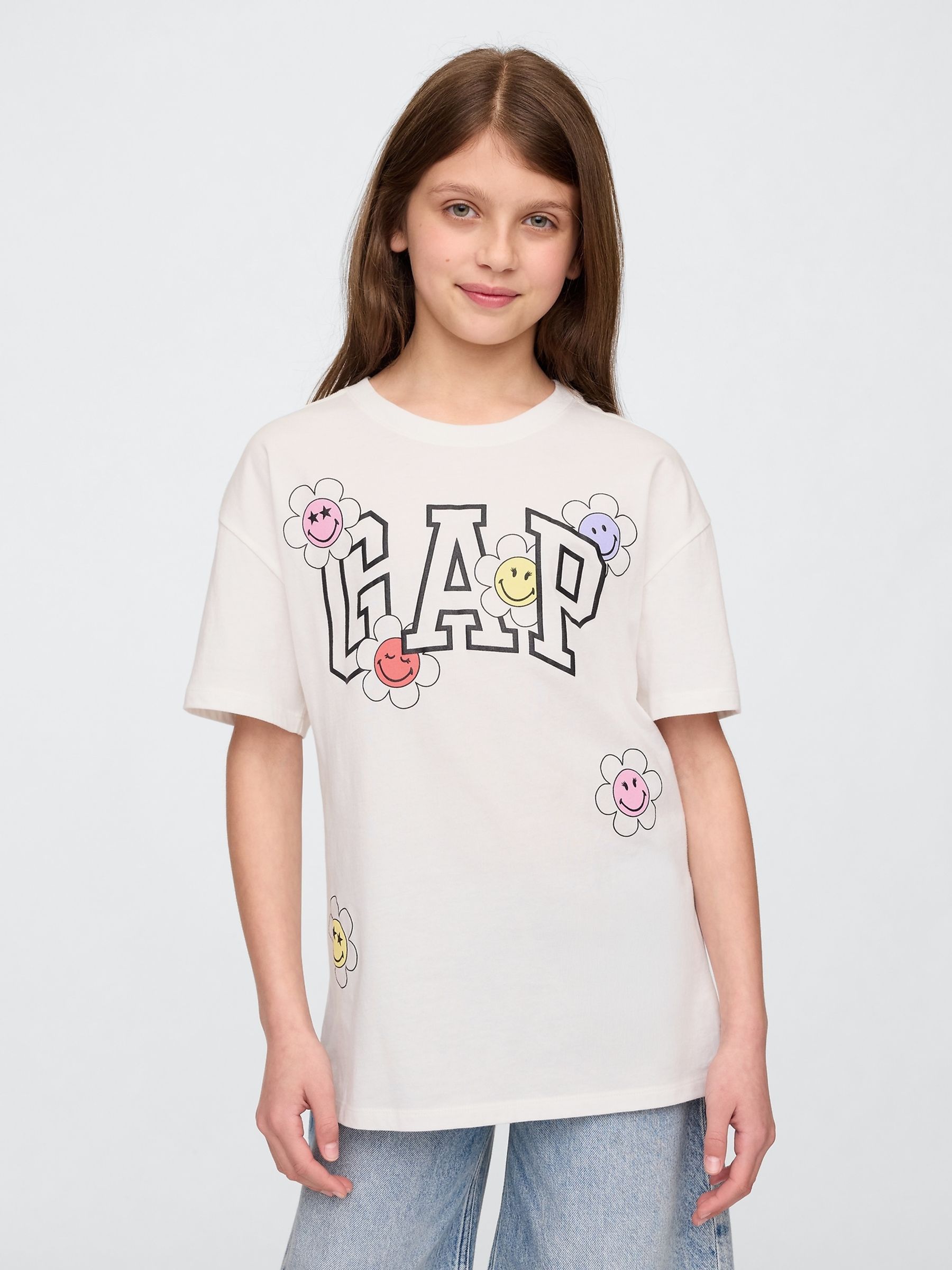 White Graphic Logo T-Shirt (4-13yrs) - Image 1 of 4