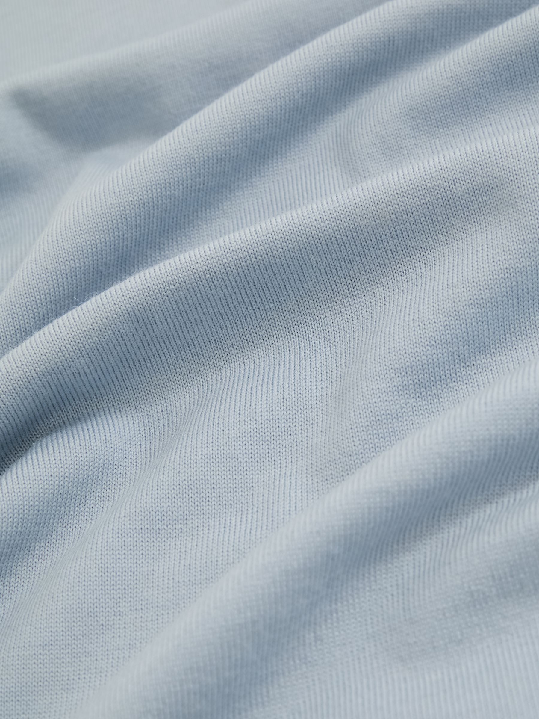 Merino Wool Crew Neck Jumper in Soft Blue - Image 4 of 4