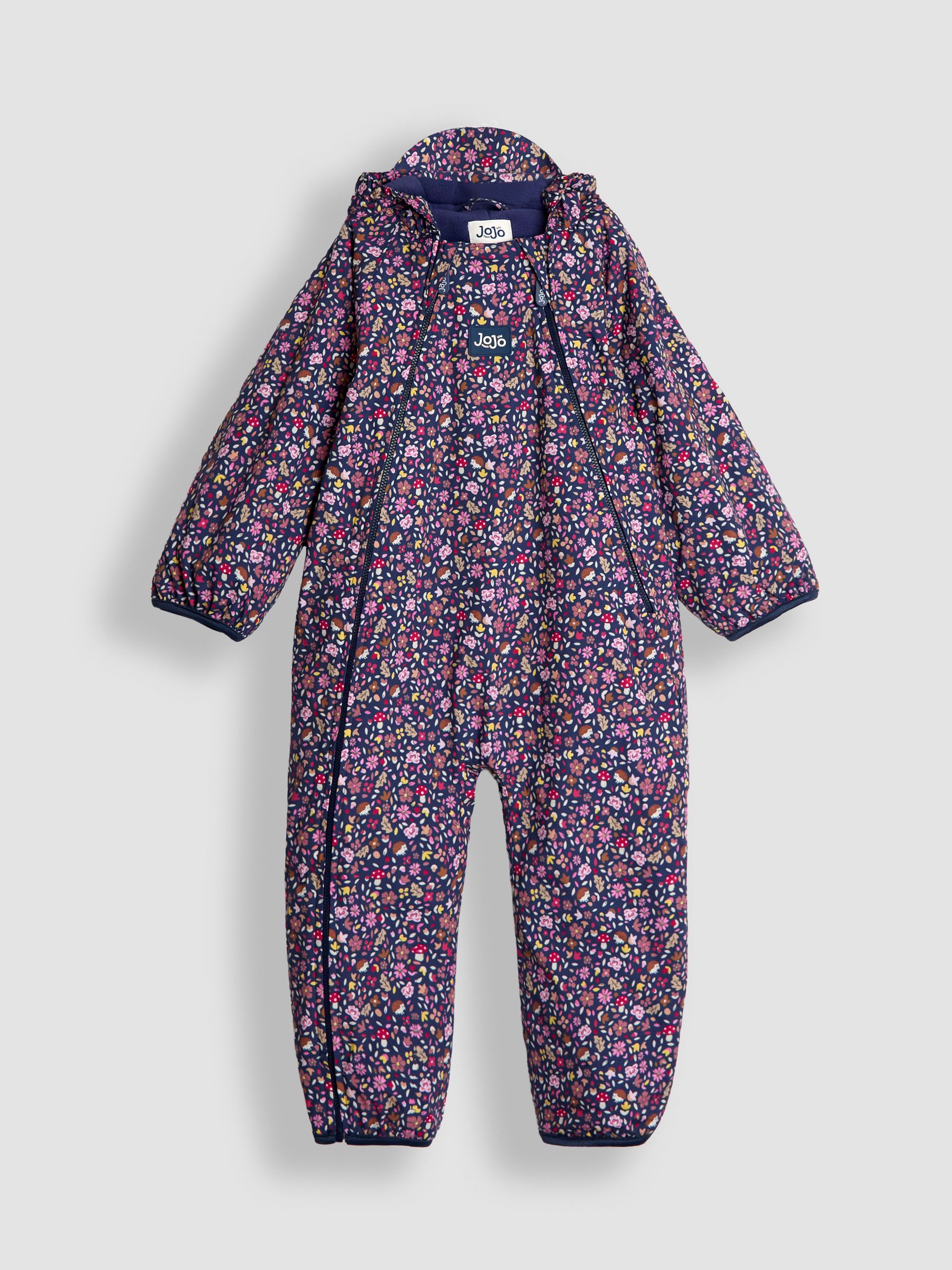 Navy Hedgehog Fleece-lined Waterproof Puddle Suit - Image 5 of 8