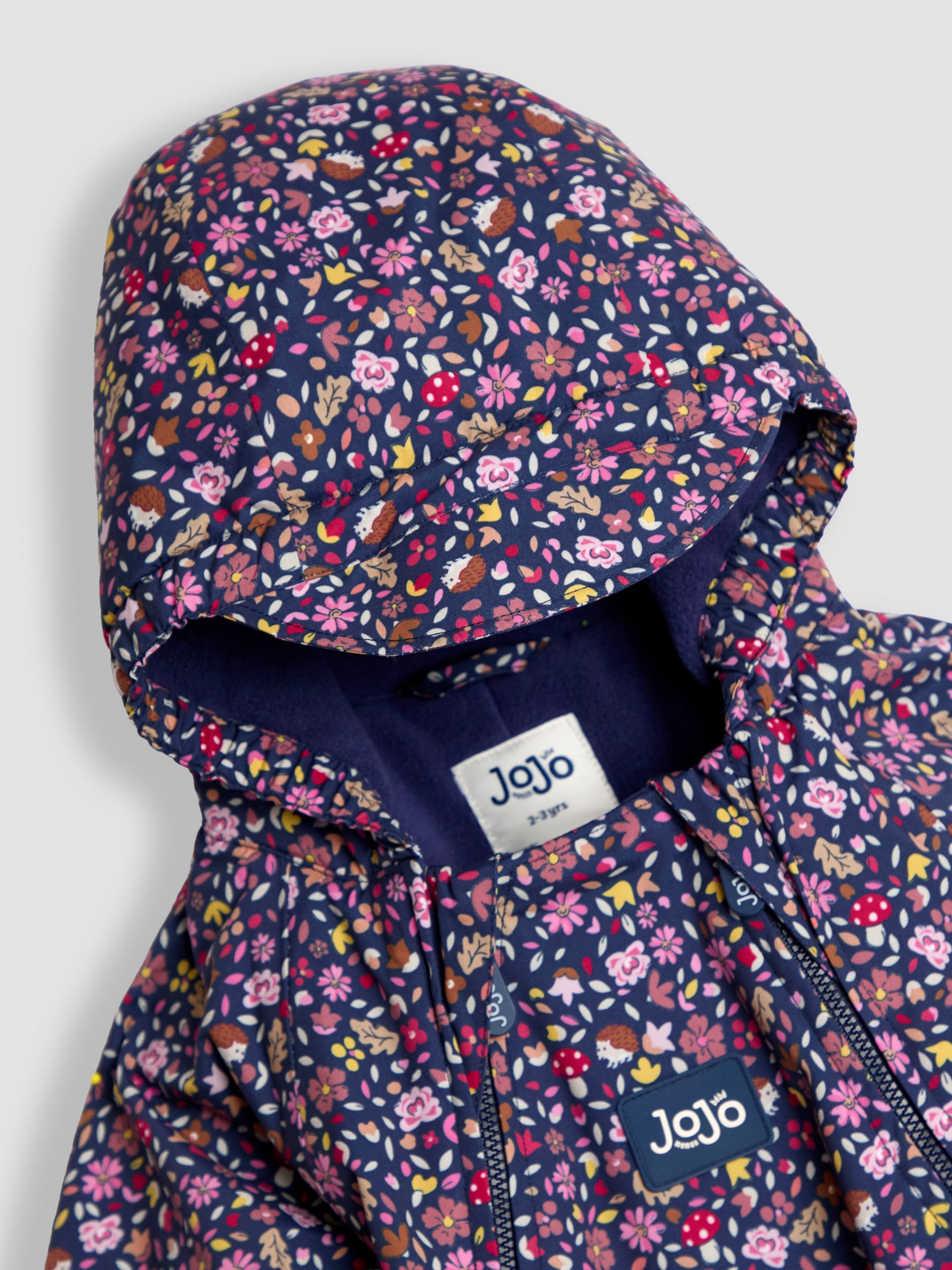 Navy Hedgehog Fleece-lined Waterproof Puddle Suit - Image 7 of 8