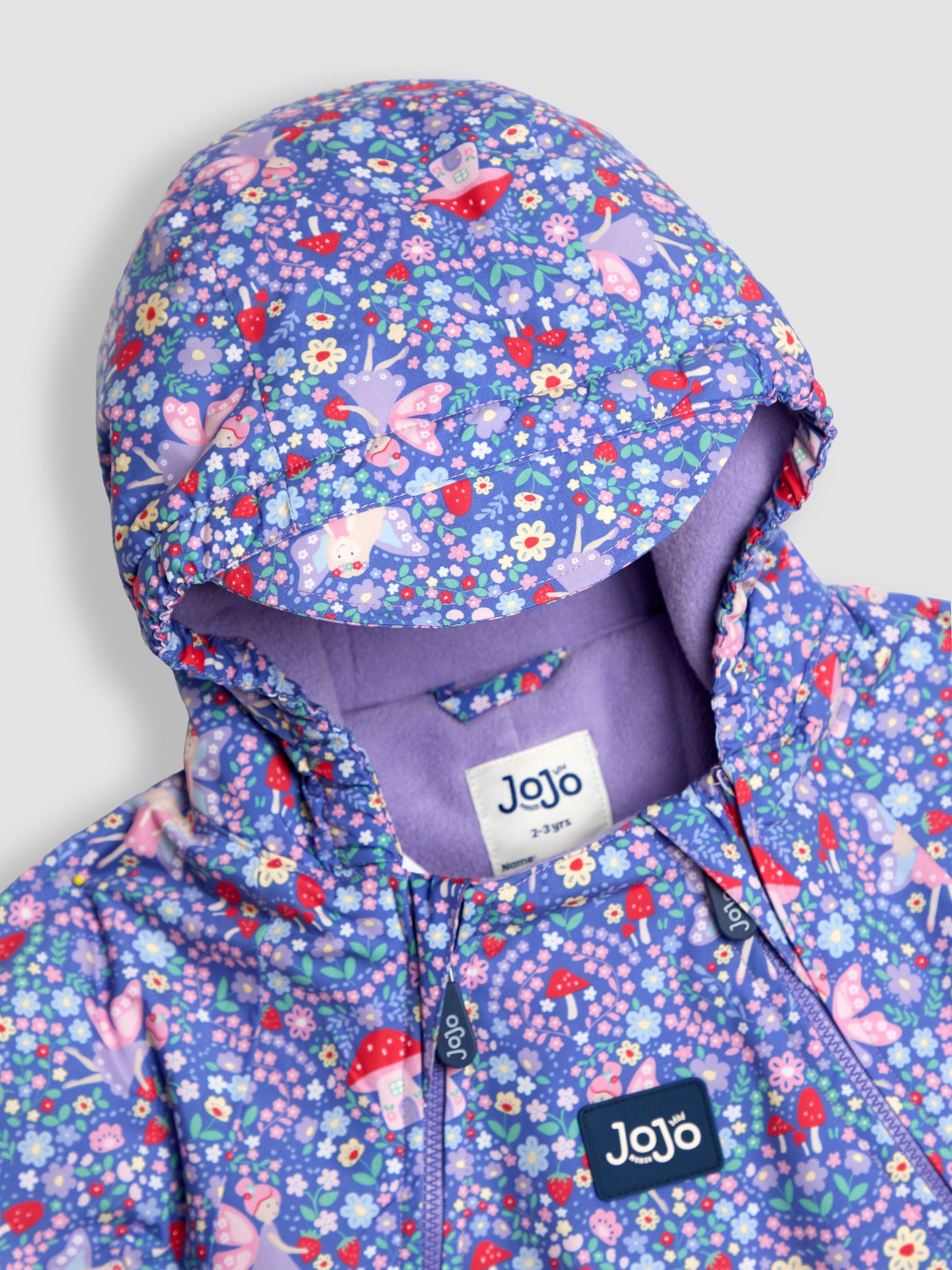 Purple Fairy Fleece-lined Waterproof Puddle Suit - Image 3 of 4
