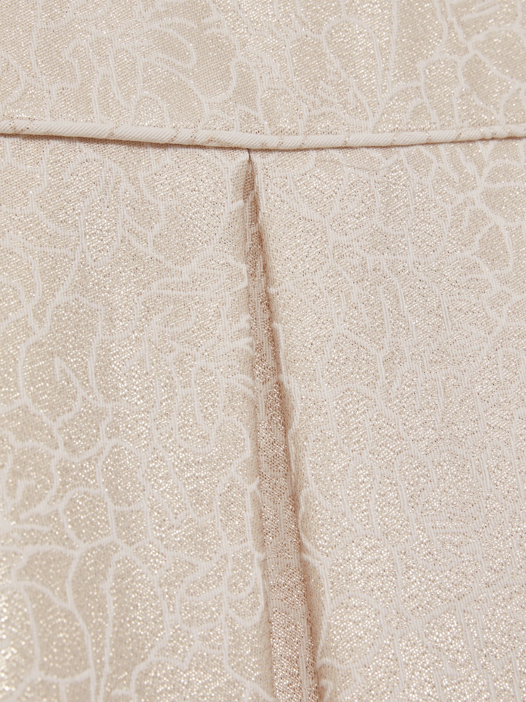 13-14 yrs Brocade Cap-Sleeve Pleated Dress in Ivory - Image 4 of 4