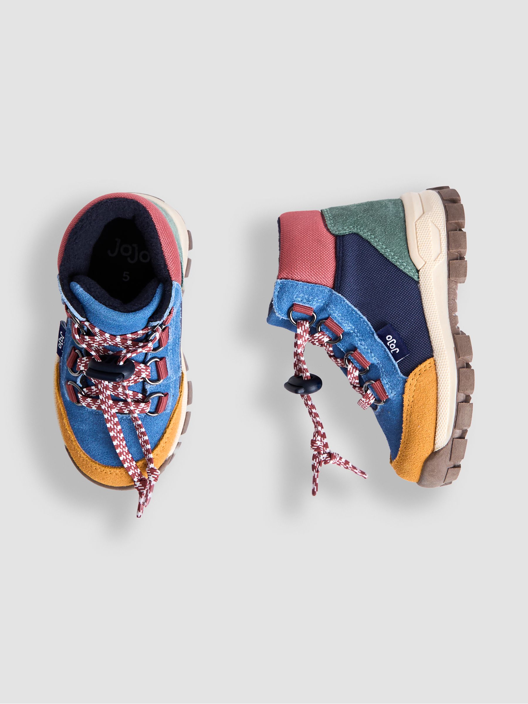 Blue Colourblock Hiking Boot - Image 3 of 4
