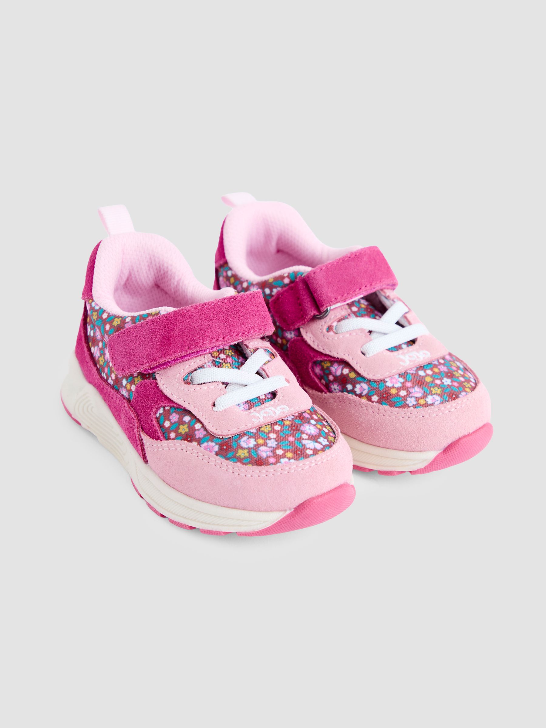 Pink Riptape Lace Up Trainer - Image 1 of 4