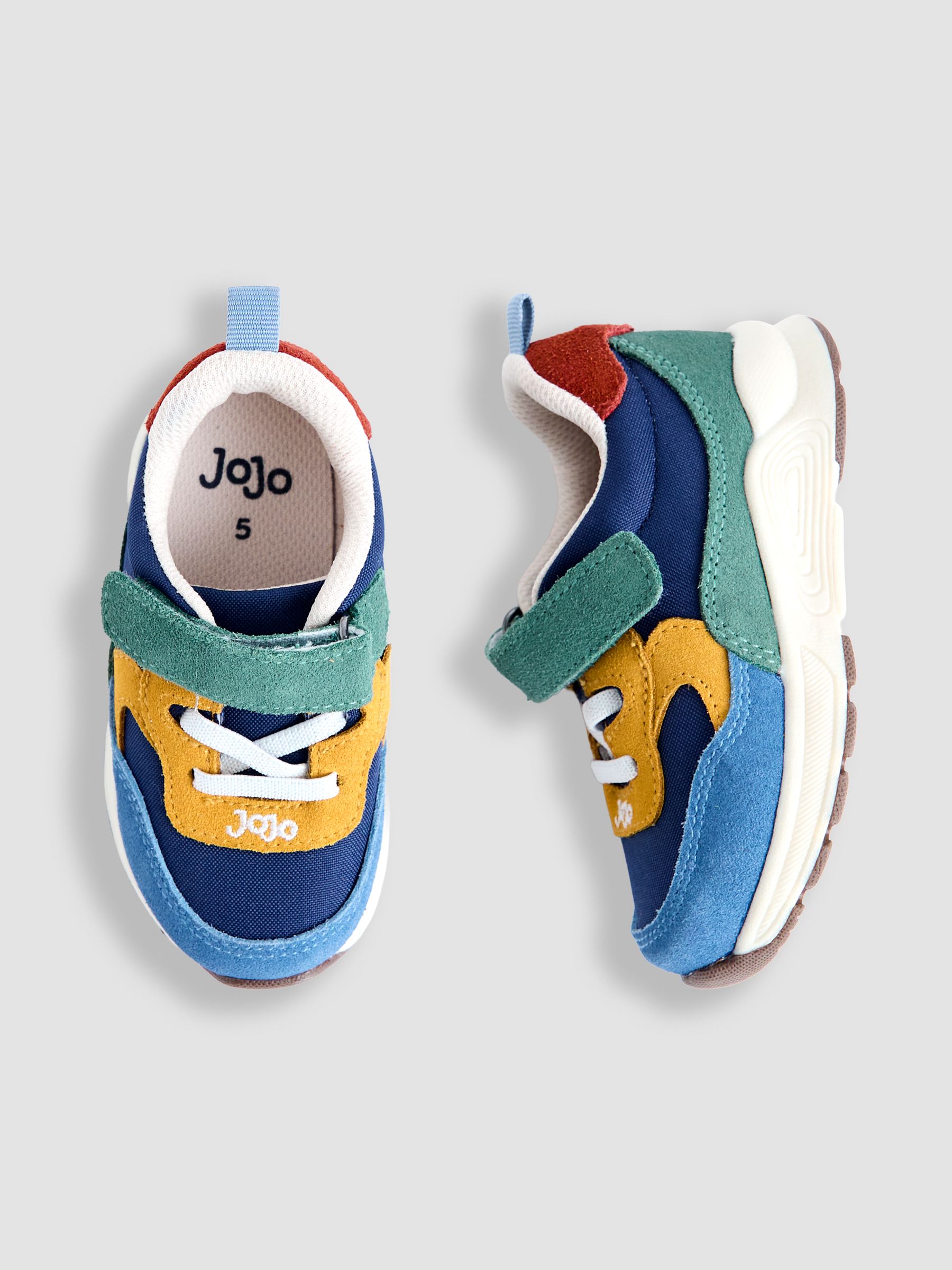 Blue Riptape Lace Up Trainer - Image 3 of 4