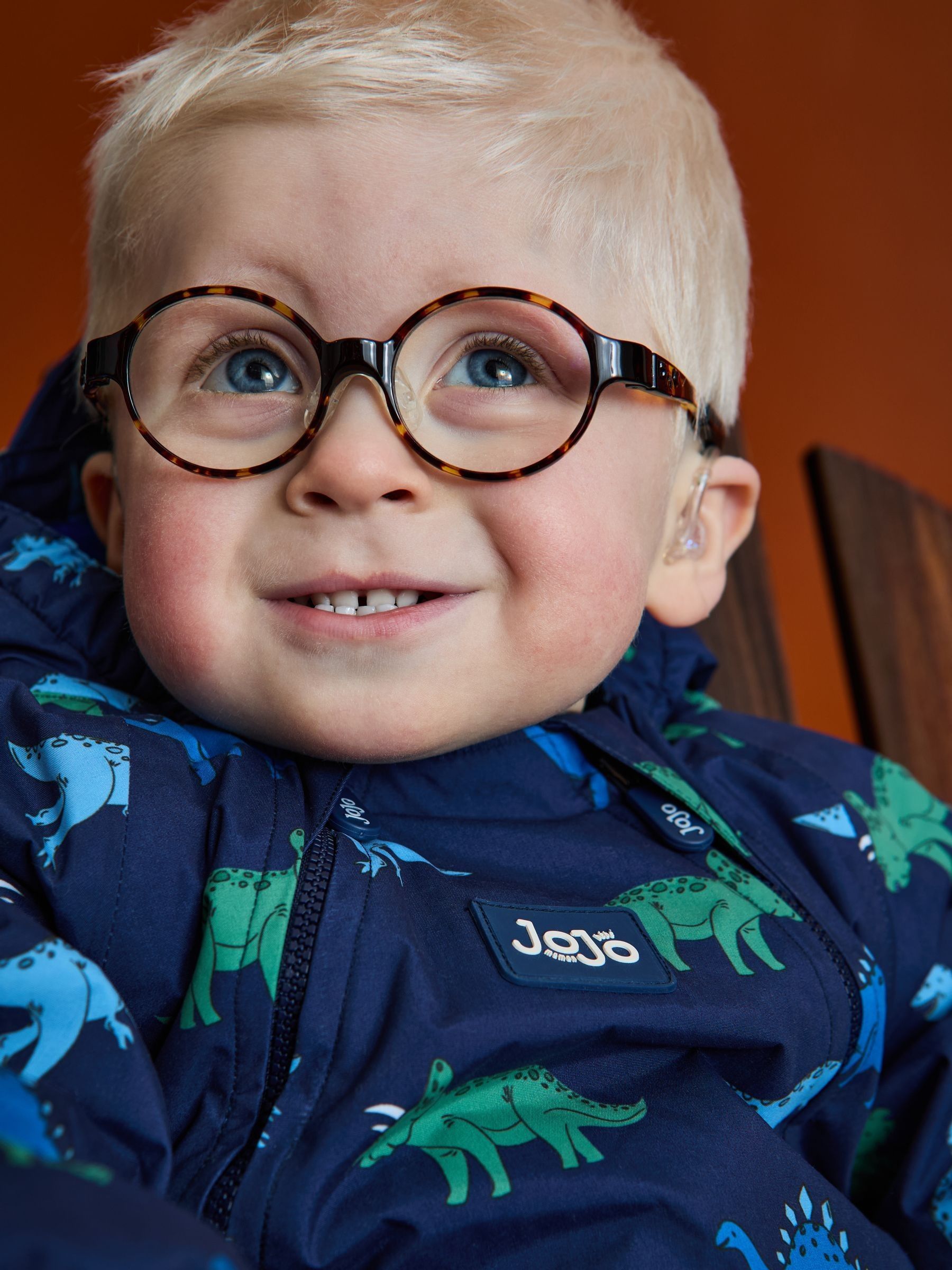 Navy Dino Fleece-lined Waterproof Puddle Suit - Image 4 of 4