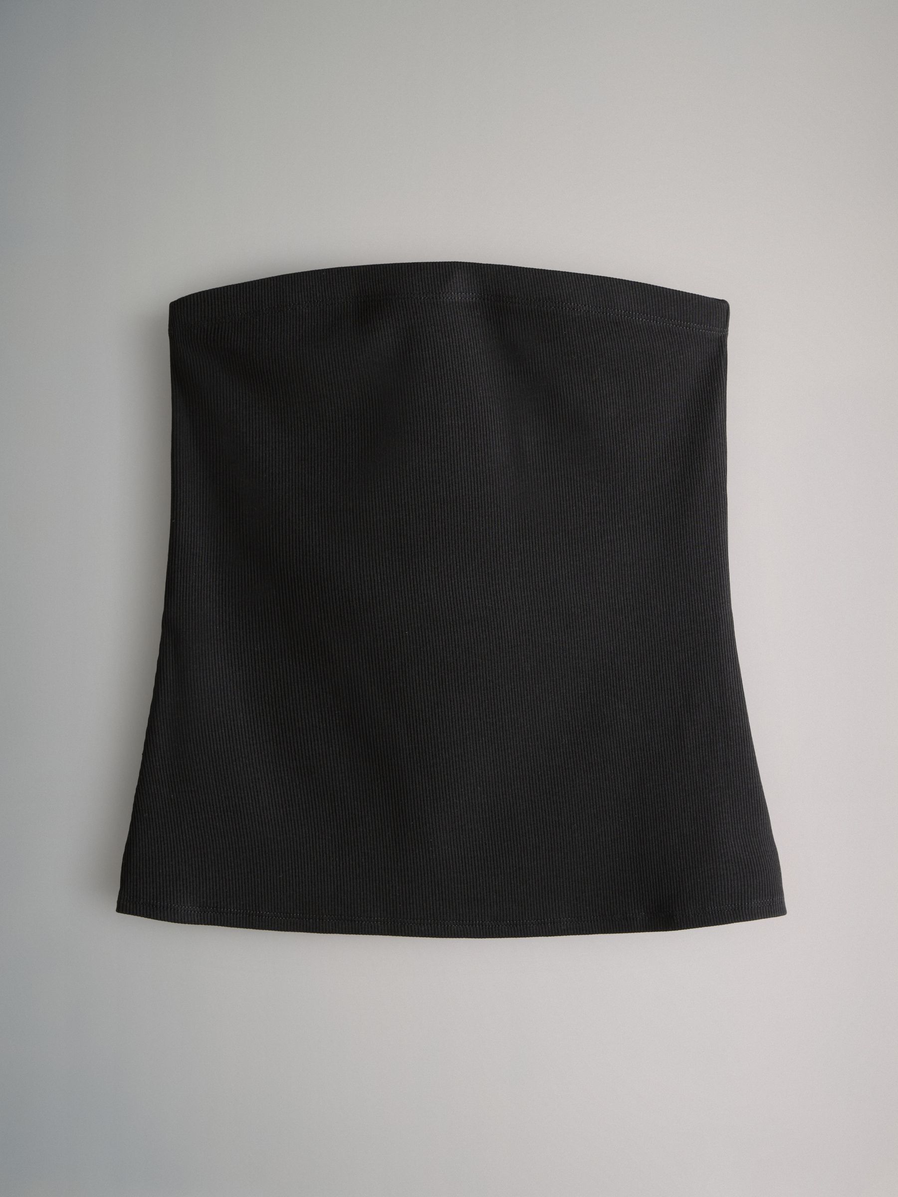 White/Black/Light Grey Marl/Chocolate Brown/Stripe - 5 Pack Ribbed Bandeau Tops - Image 3 of 16