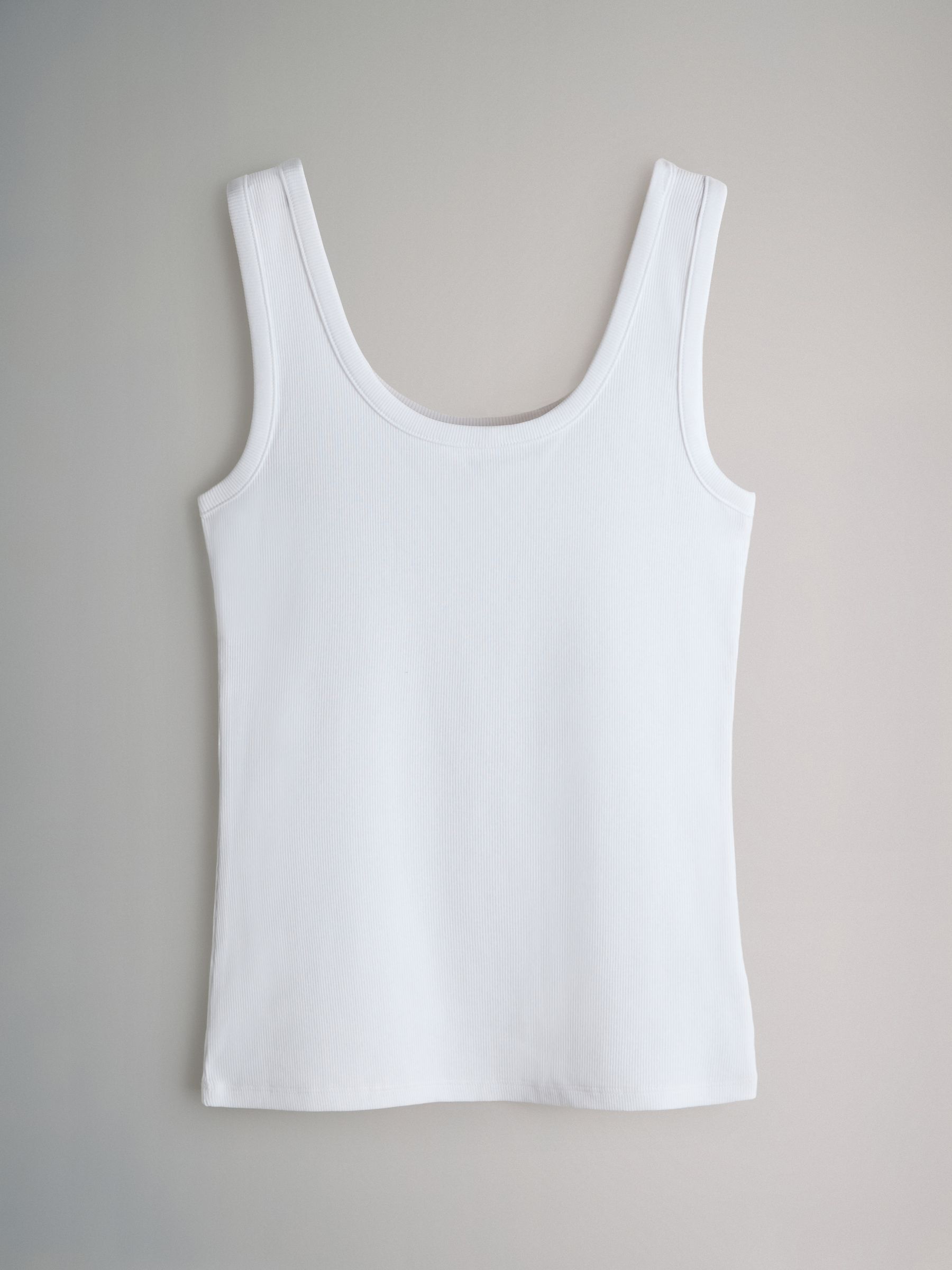 5 Pack Ribbed Scoop Neck Vests - Image 2 of 8
