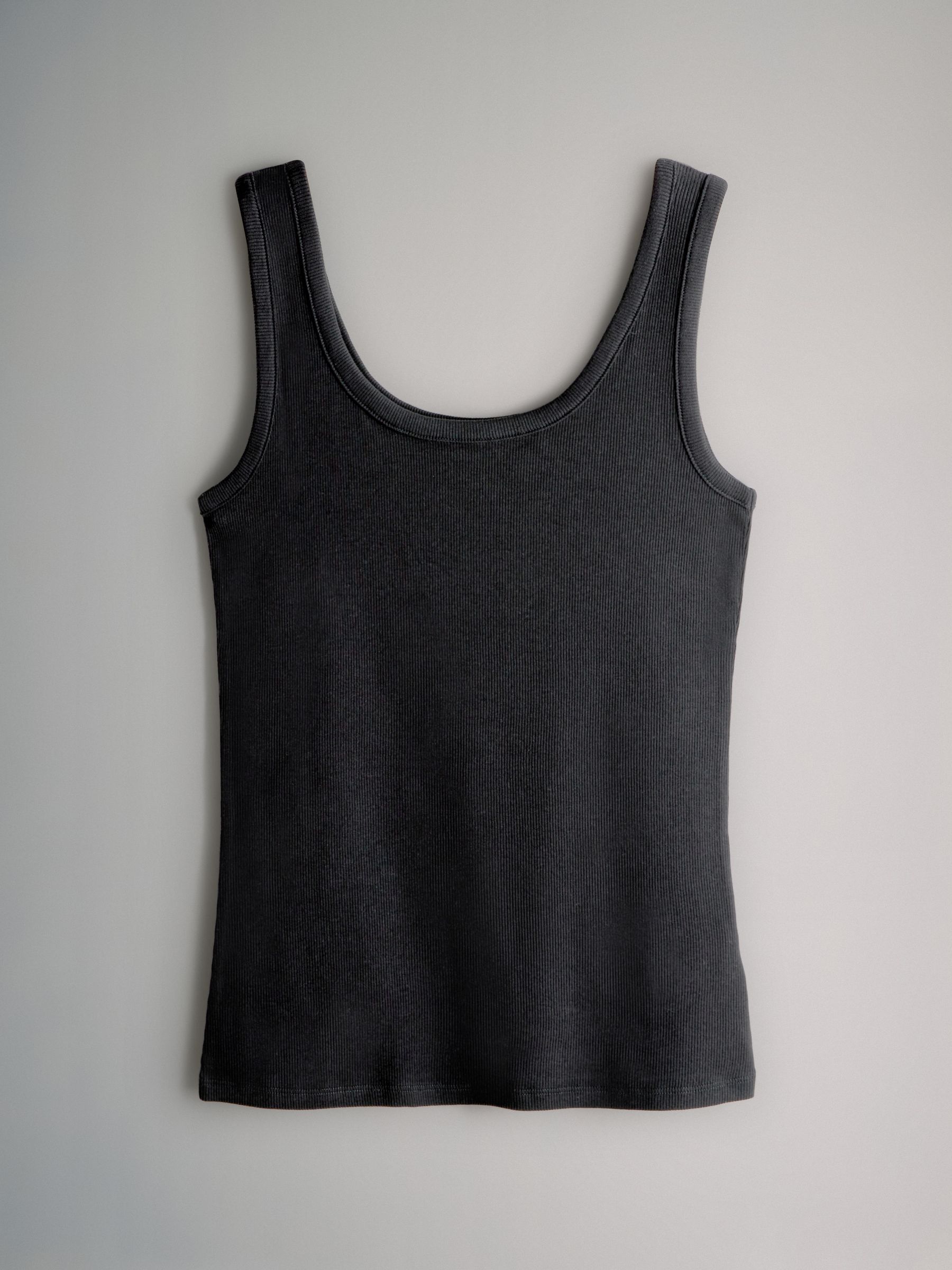 5 Pack Ribbed Scoop Neck Vests - Image 6 of 8