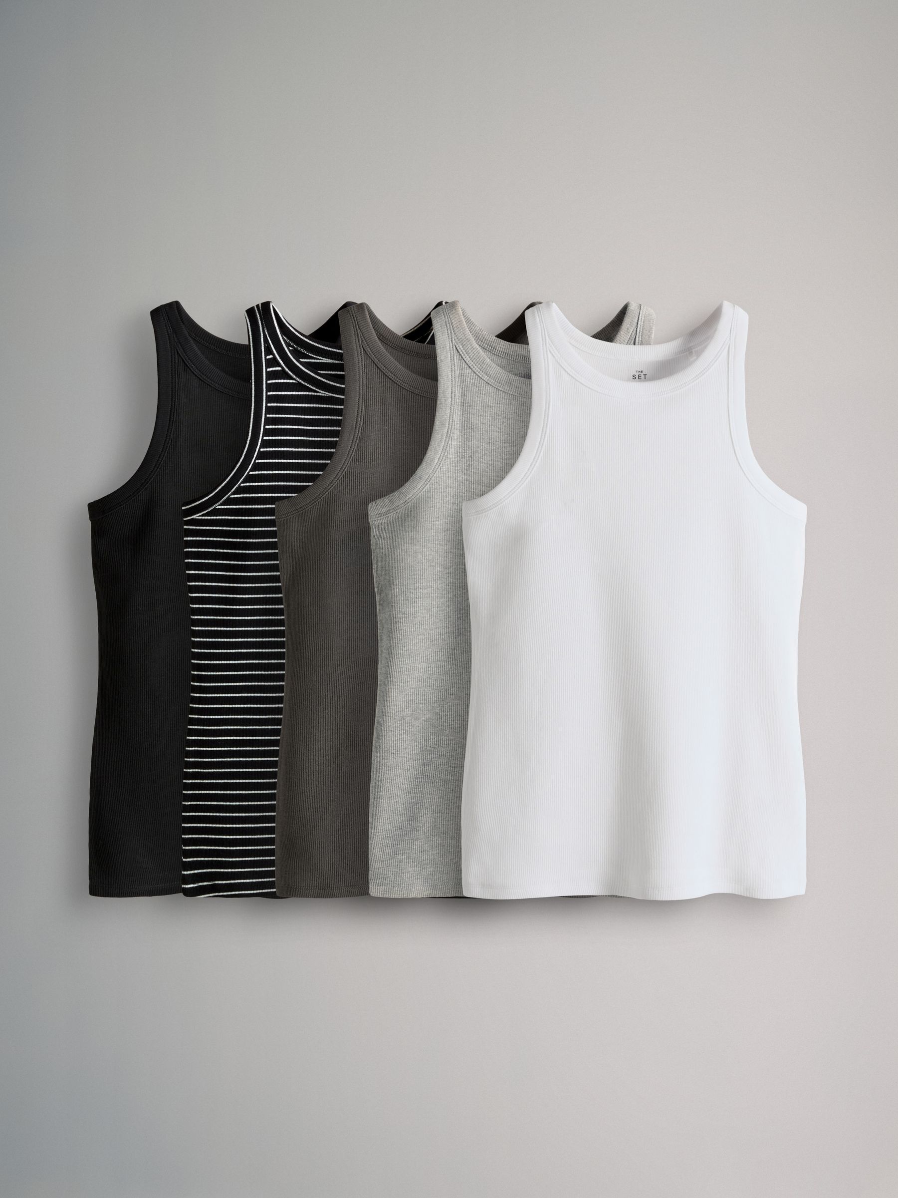 5 Pack Ribbed Racer Vests - Image 2 of 17