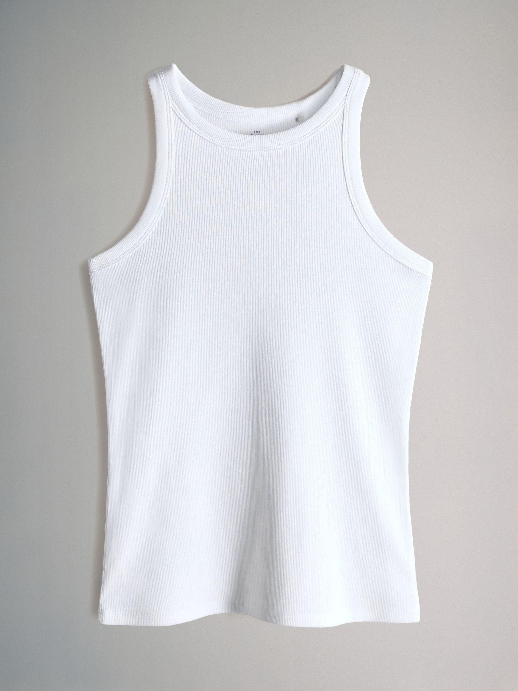 Black/Chocolate Brown/Taupe Brown/Stipe/White - 5 Pack Racer Ribbed Vests - Image 5 of 8